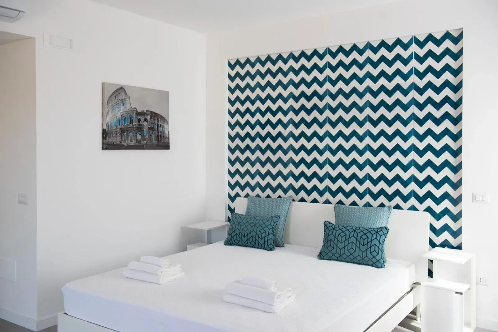 Quadruple Room with Shower in B&B Gemmis in Pompeii Quadruple Room with Shower in B&B Gemmis in Pompeii