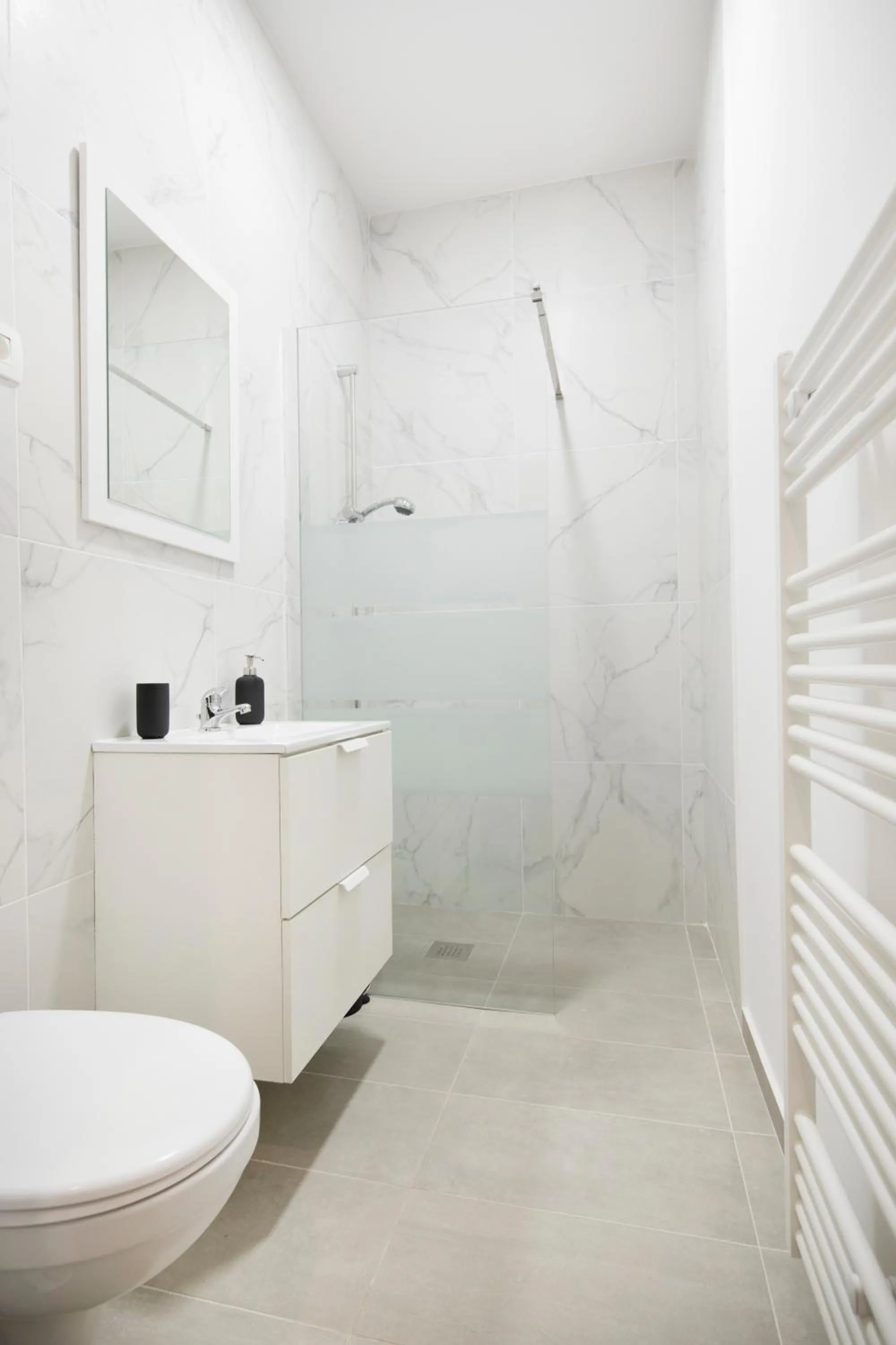 Shower in Cozy apartments
