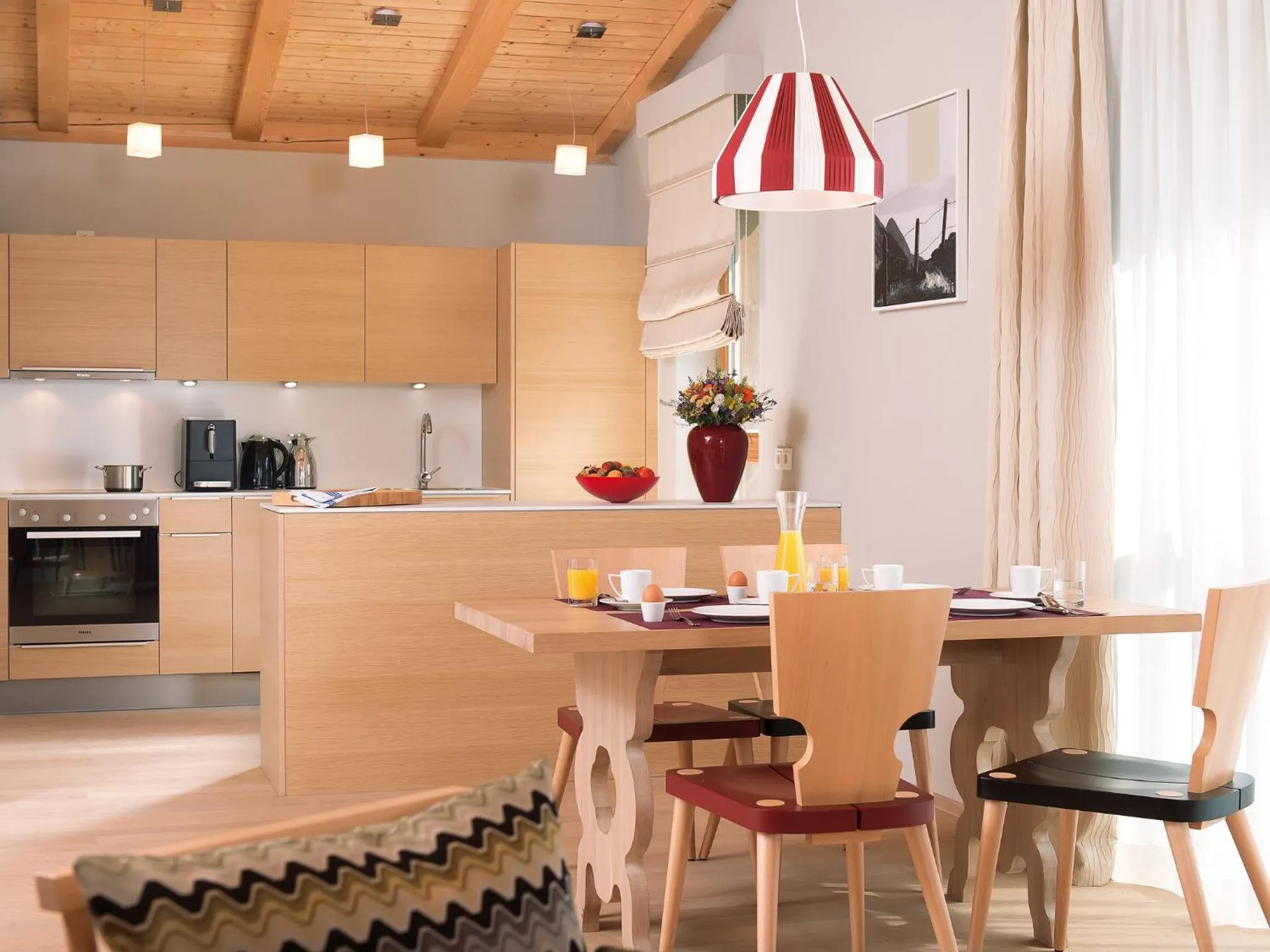 Kitchen or kitchenette in Ferienwohnungen am aja Bergresort Werfenweng