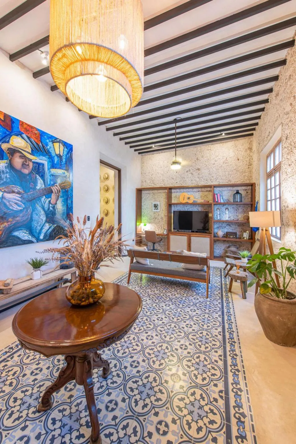 Seating area in FREE PRIVATE PARKING Casa Trova en Santa Lucía Centro Mérida