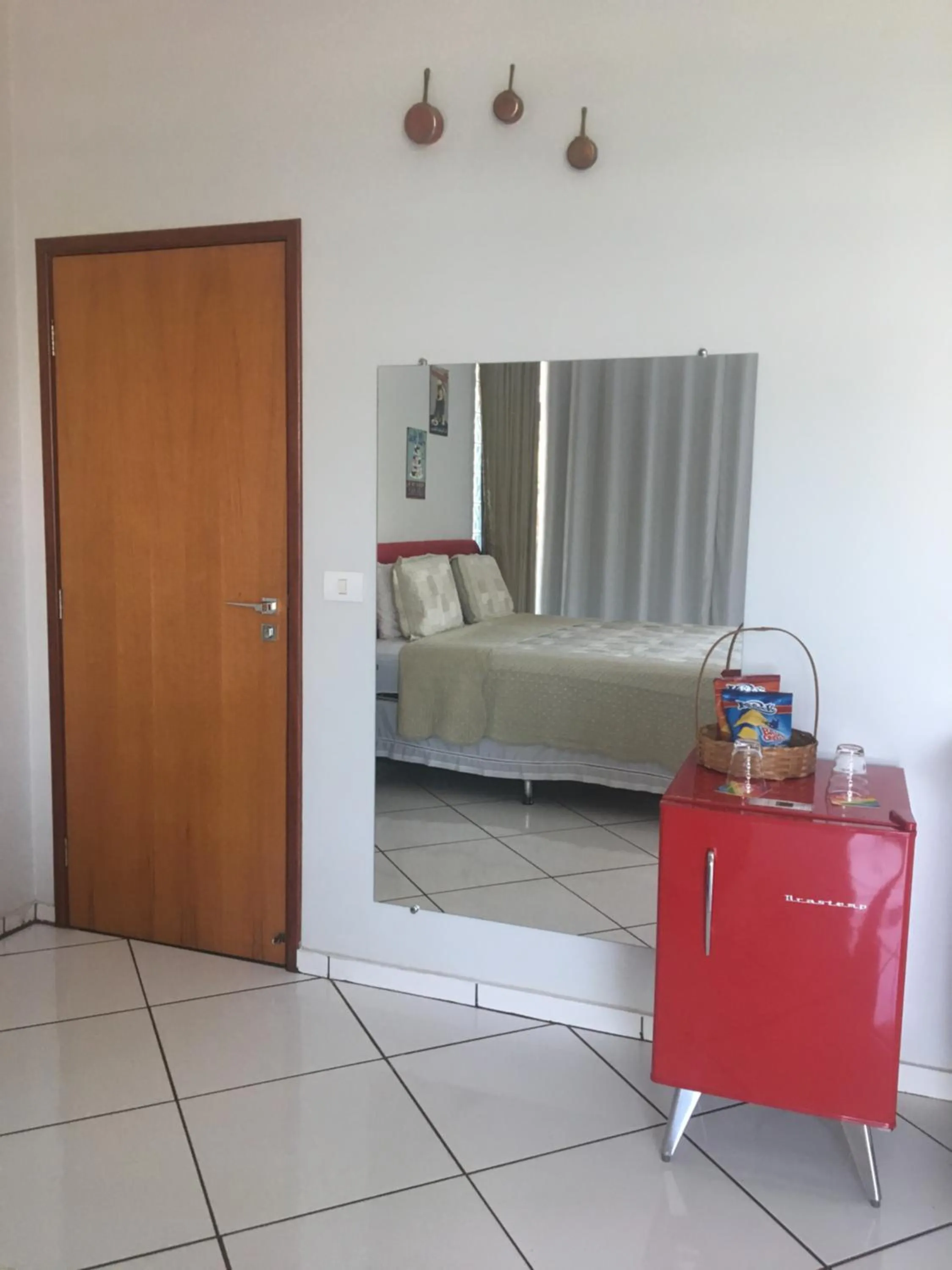 View (from property/room), Bed in Pousada Beira Rio