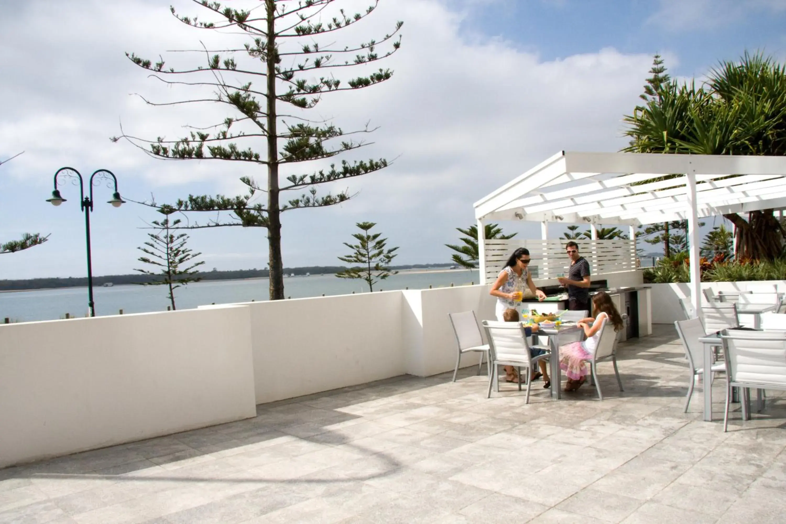 Patio in Silvershore Apartments on the Broadwater Patio in Silvershore Apartments on the Broadwater