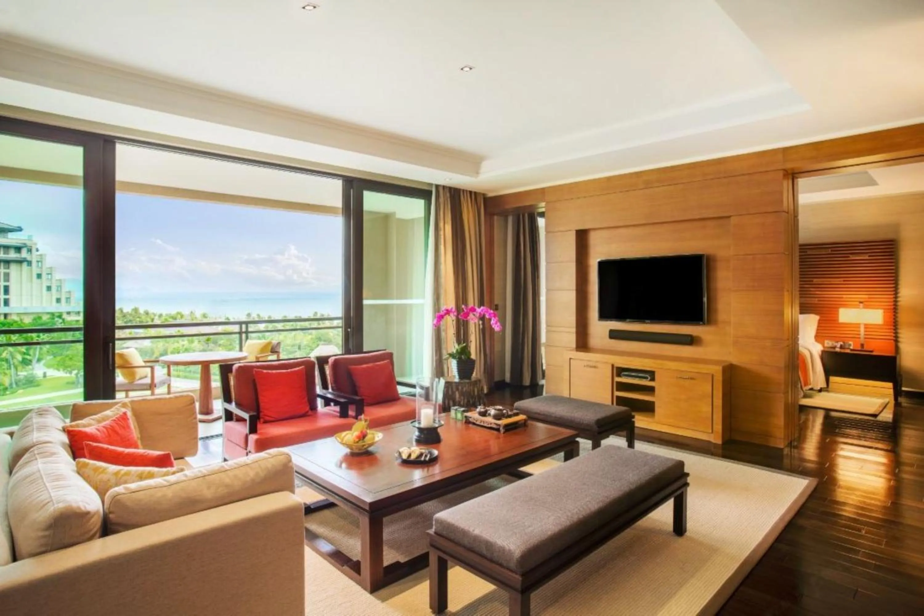 Living room in Raffles Hainan Clear Water Bay