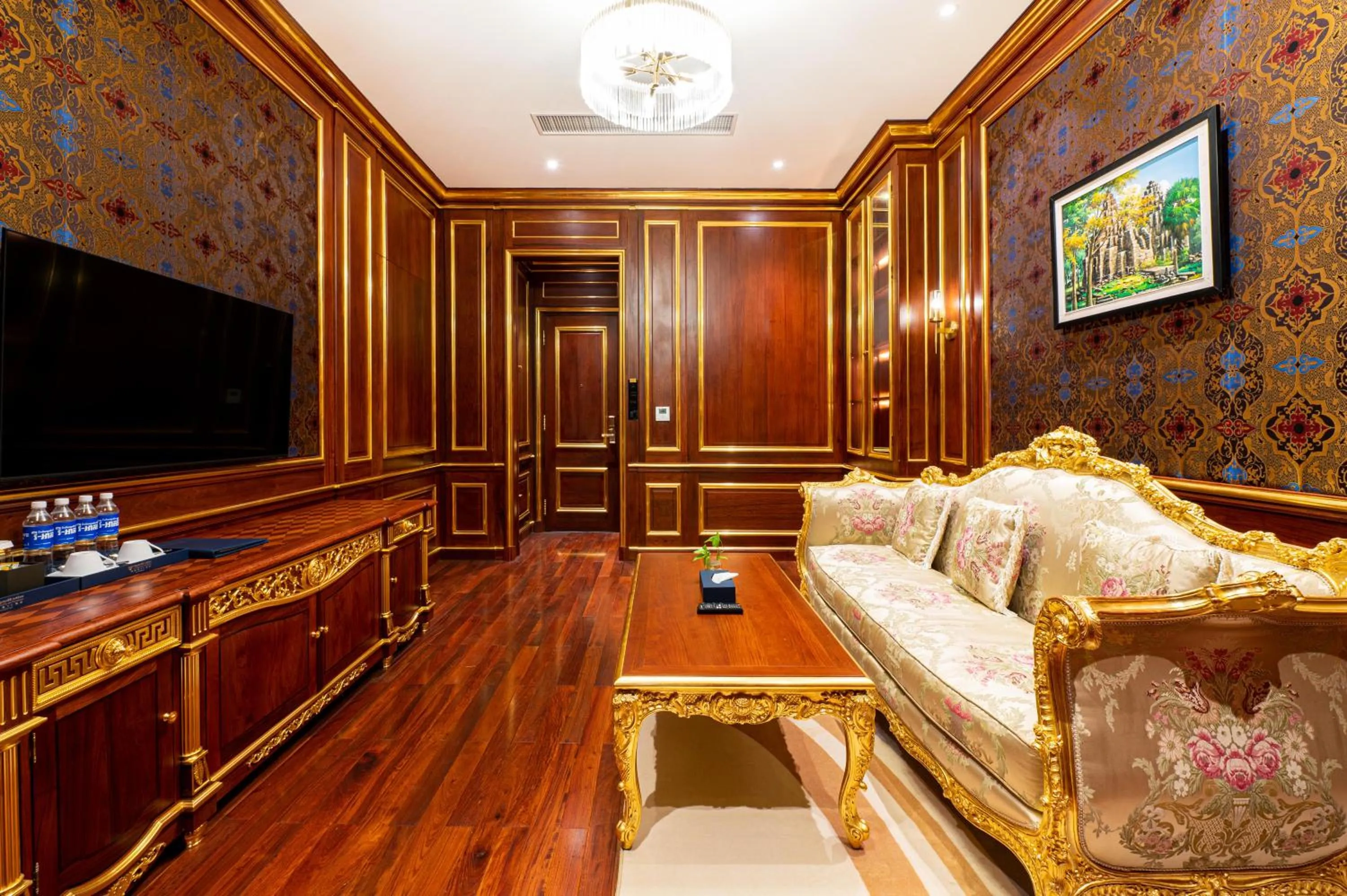 Living room in V V Hotel Battambang