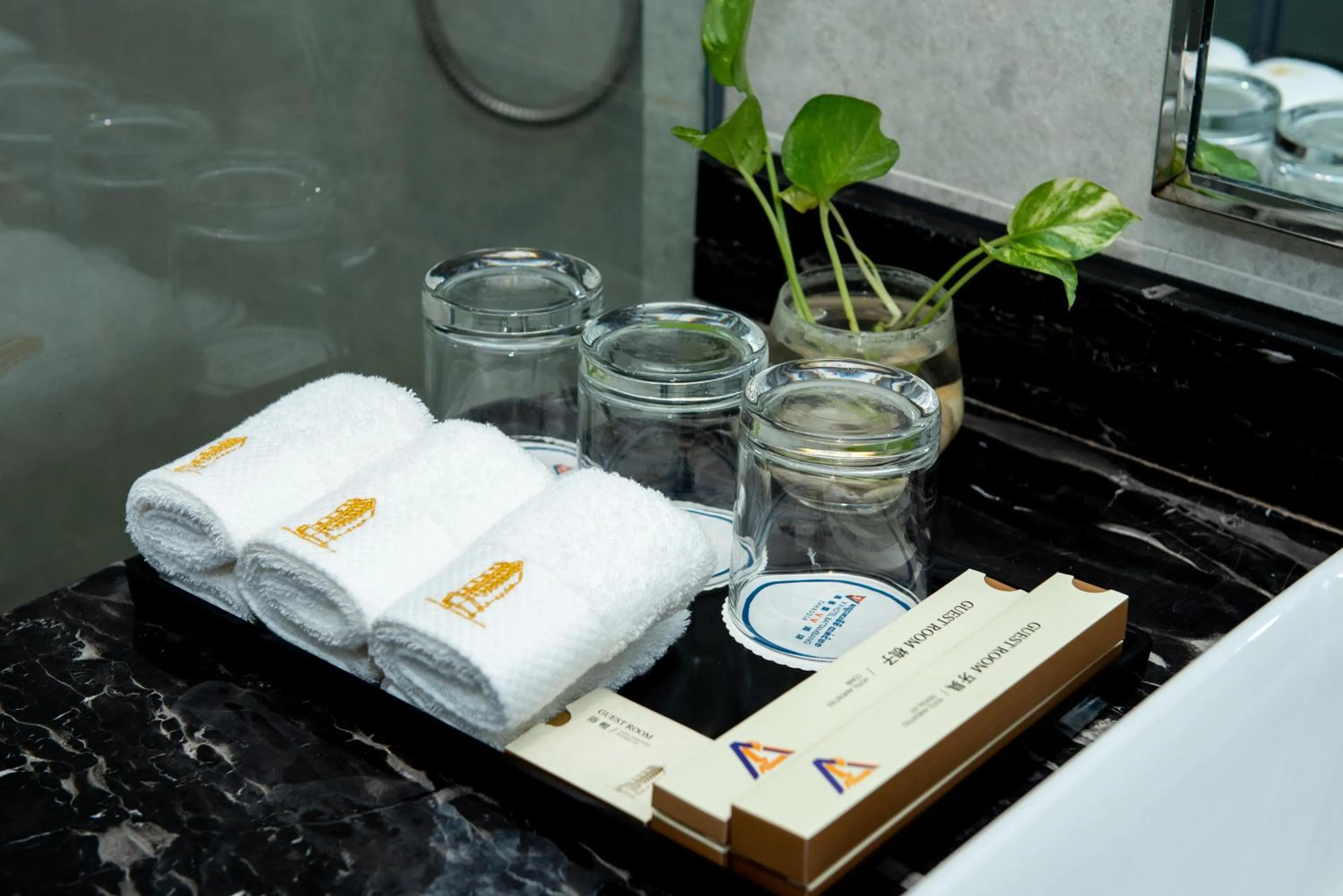 Bathroom in V V Hotel Battambang