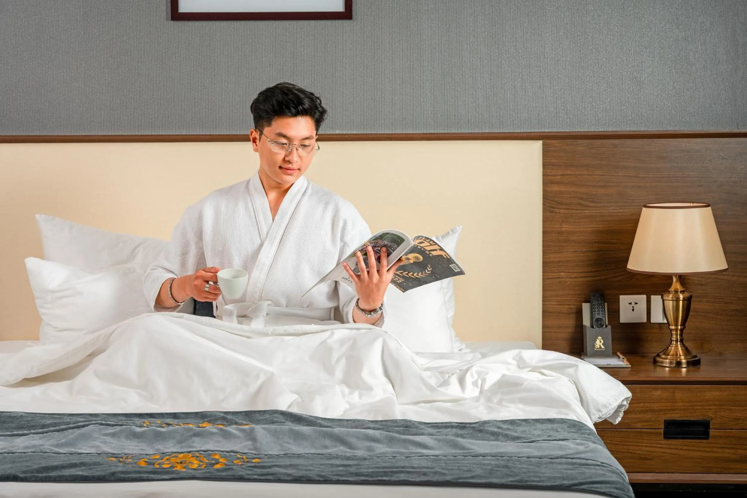 Bed in Rex Quang Binh Hotel