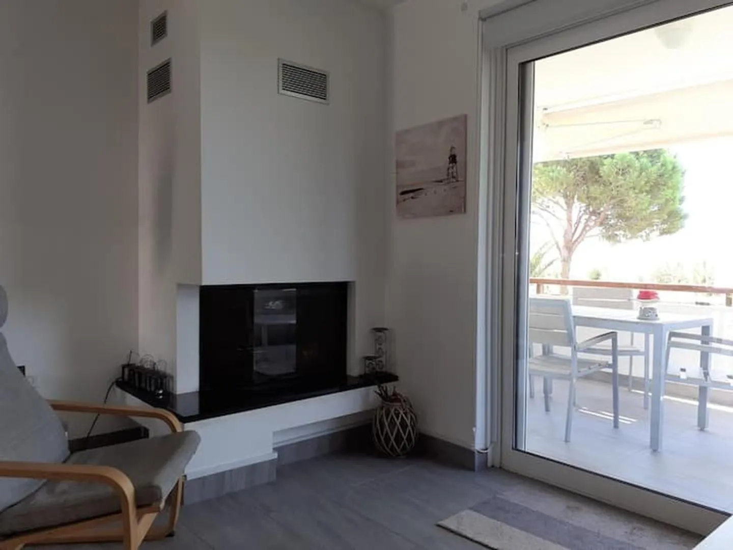 Balcony/Terrace in Breezy summer maisonette with exciting view!