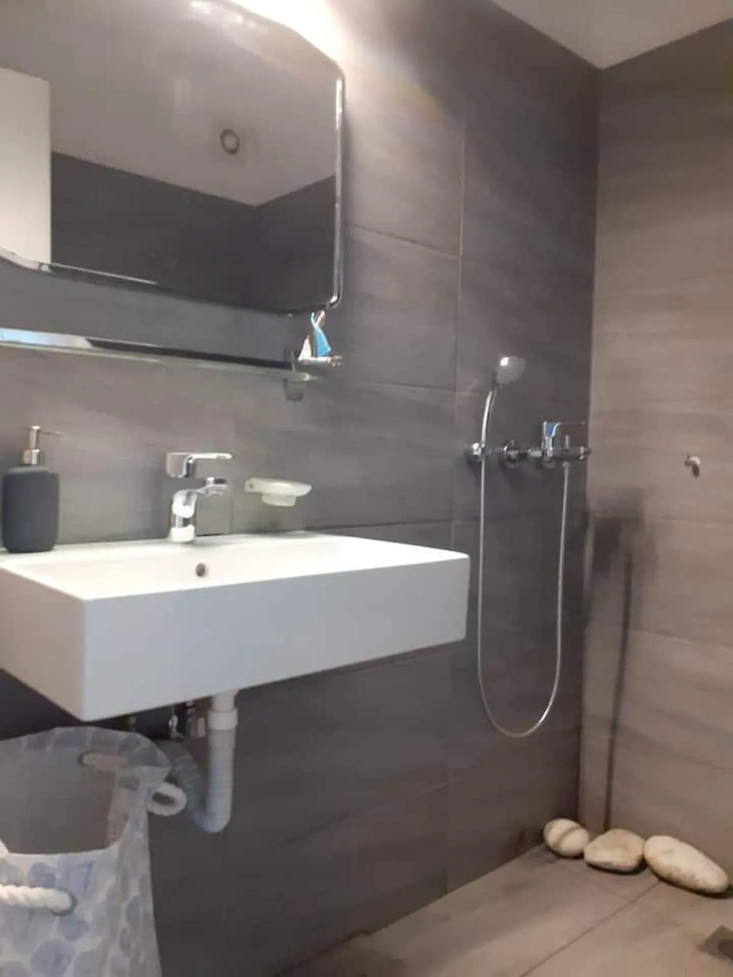 Bathroom in Breezy summer maisonette with exciting view!