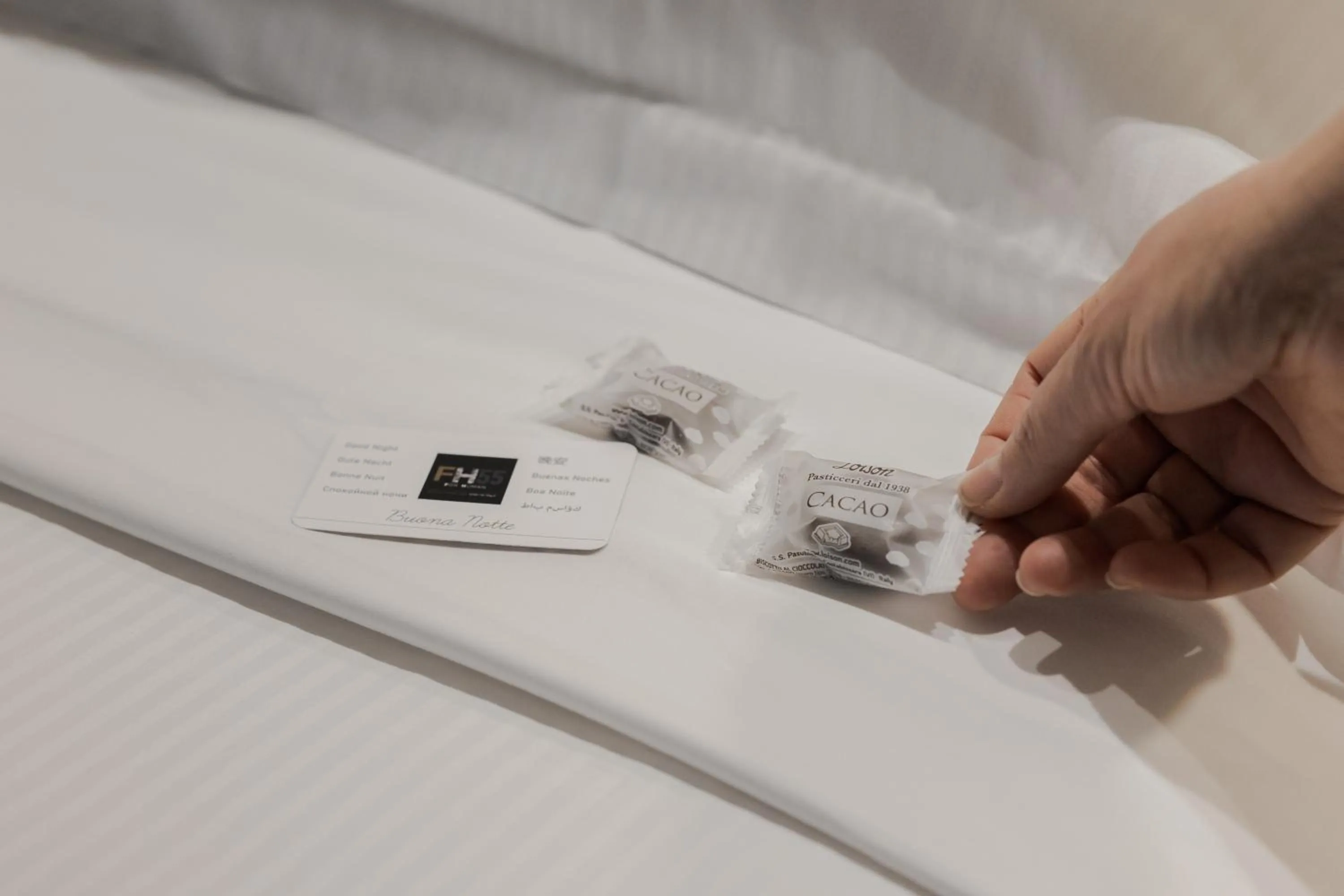 Bed in FH55 Grand Hotel Mediterraneo