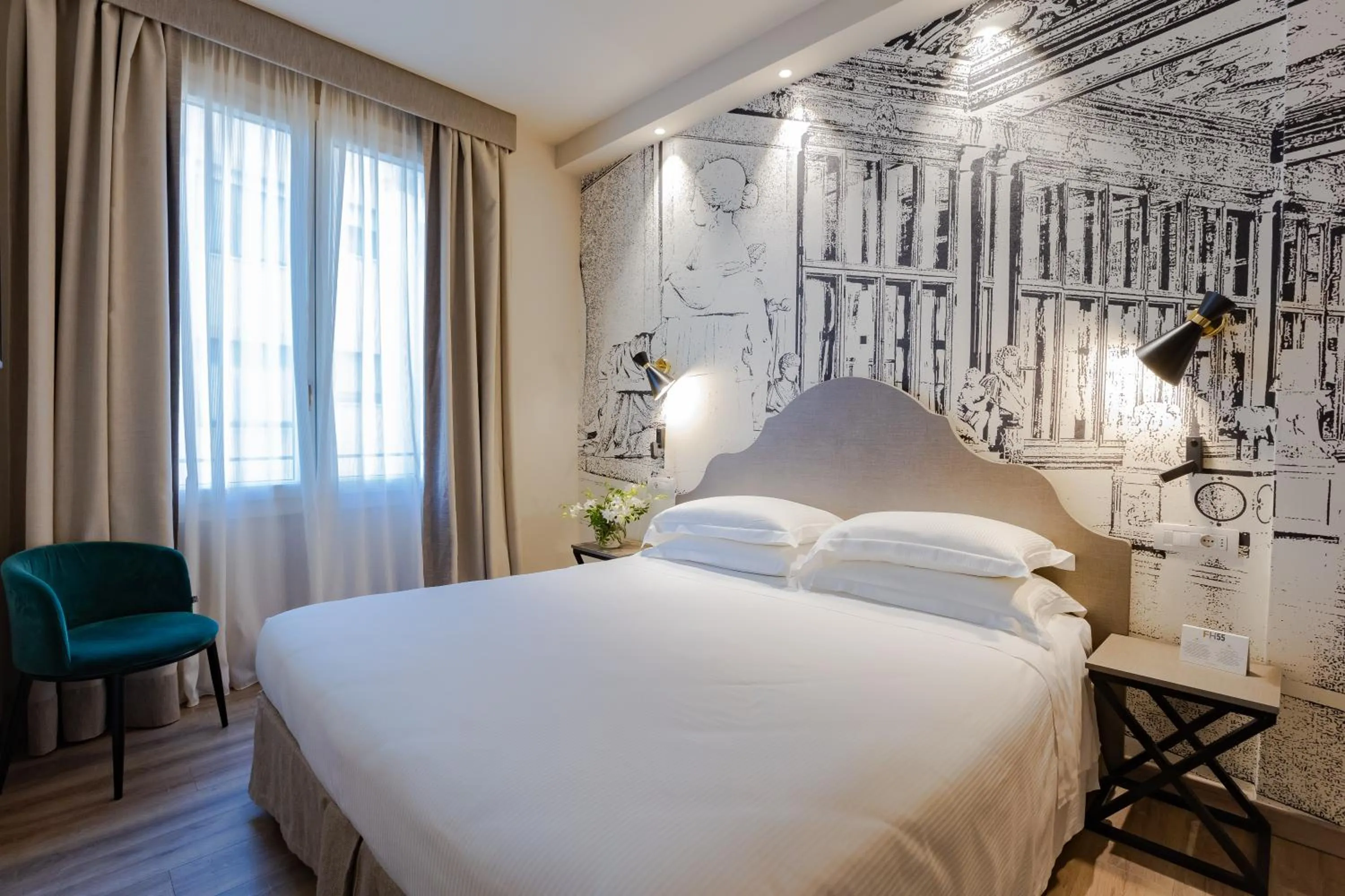 Bed in FH55 Grand Hotel Mediterraneo