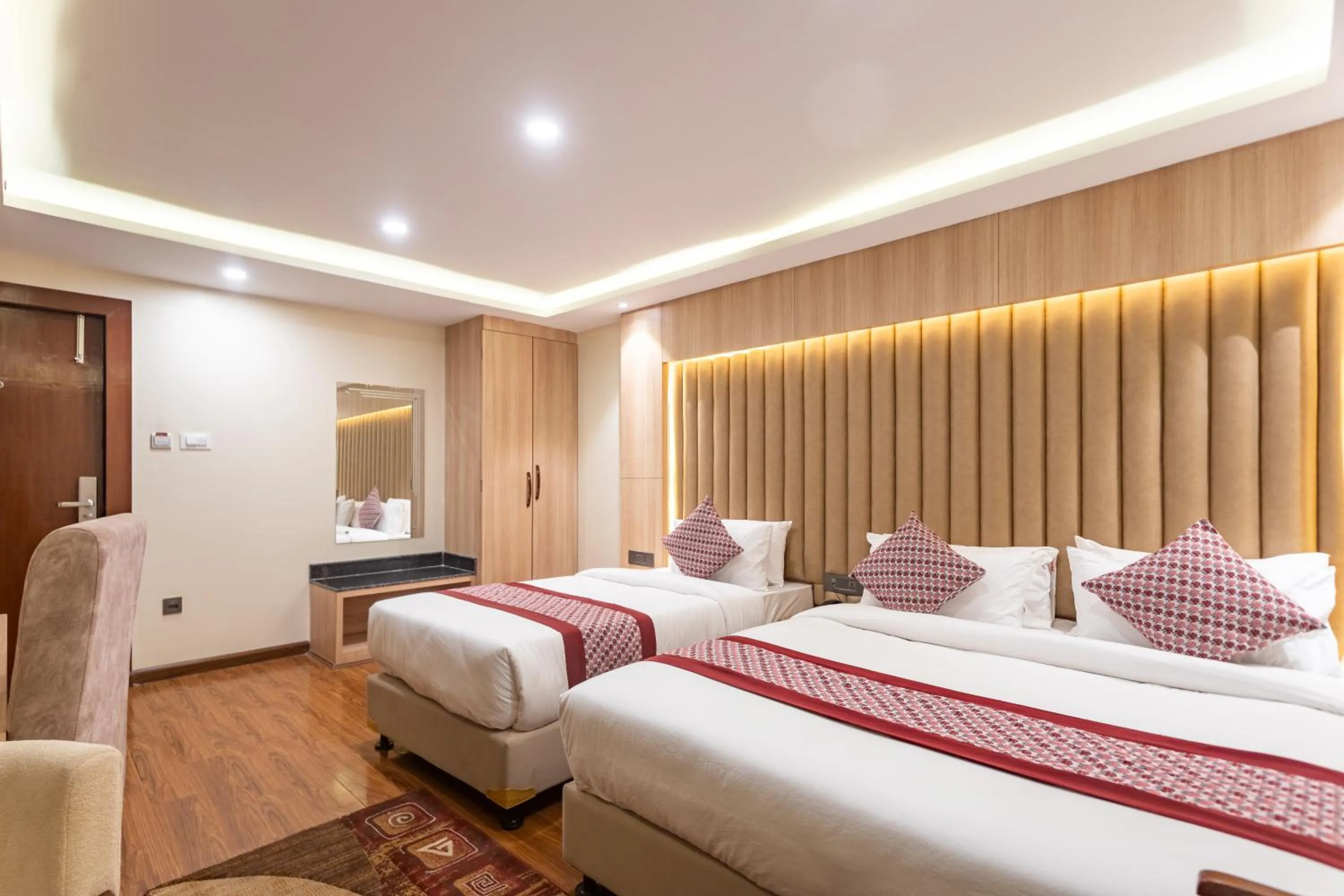 Bed in Amarawati Boutique Hotel