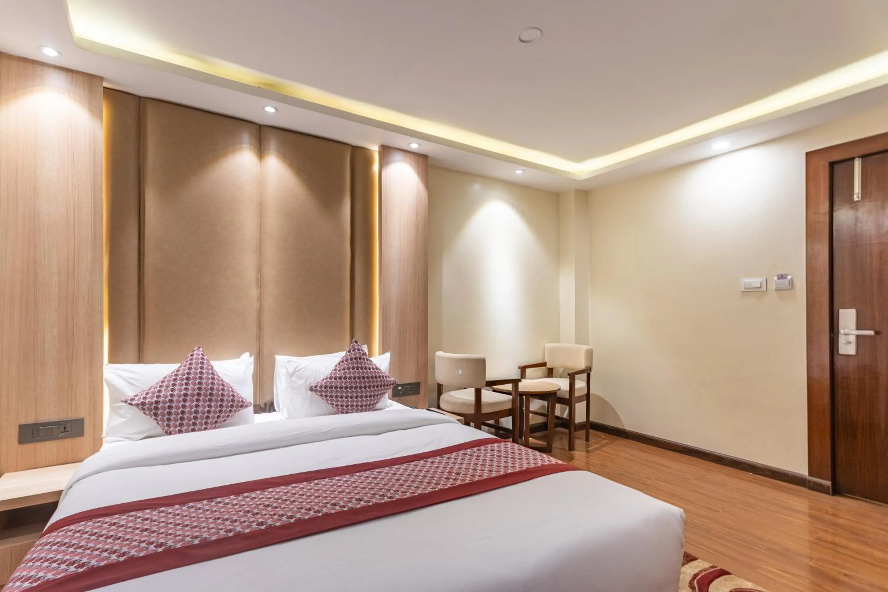 Bed in Amarawati Boutique Hotel