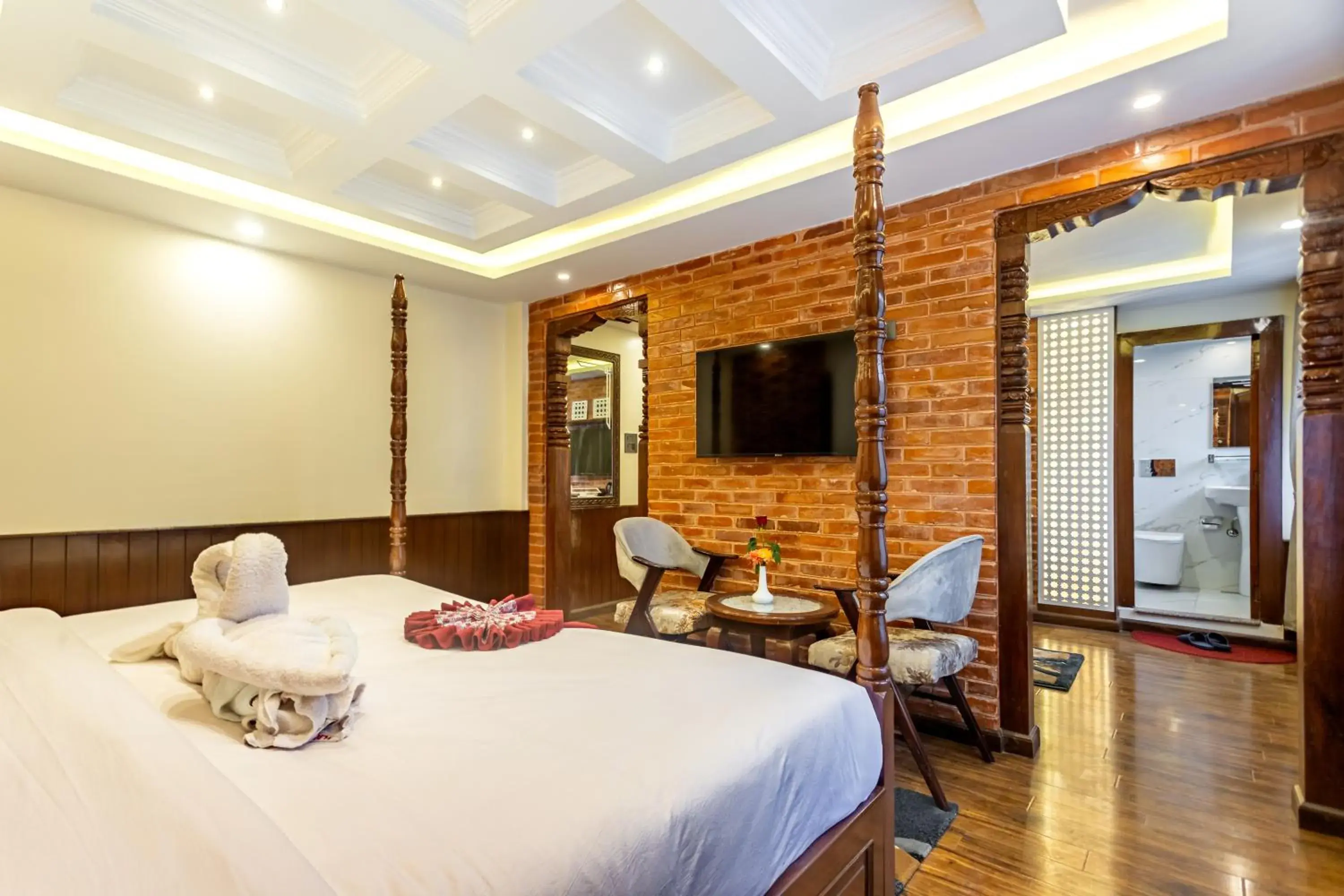 TV and multimedia, Bed in Amarawati Boutique Hotel TV and multimedia, Bed in Amarawati Boutique Hotel