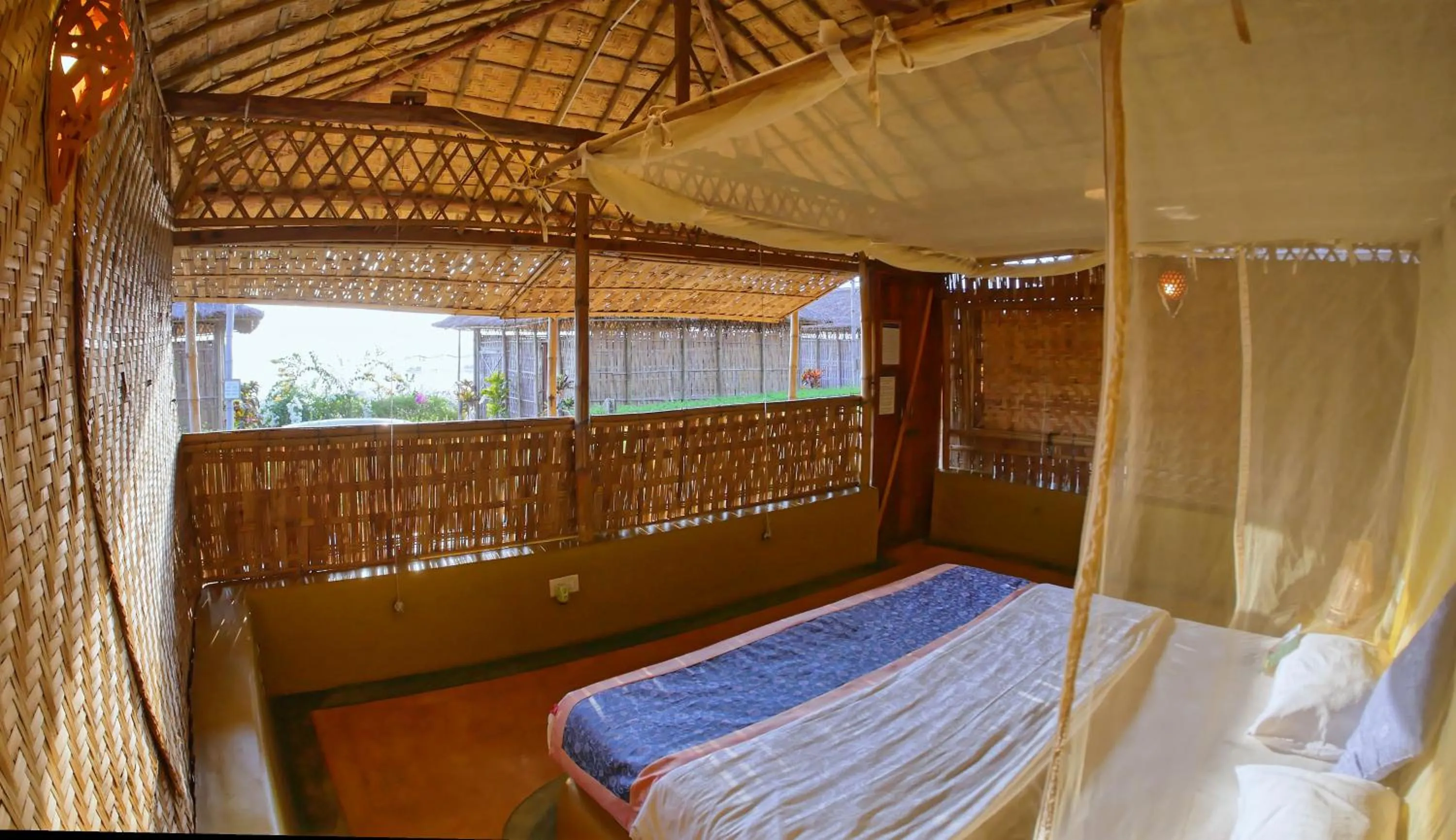 Patio, Bed in Beach Street Eco Resort - Mandrem