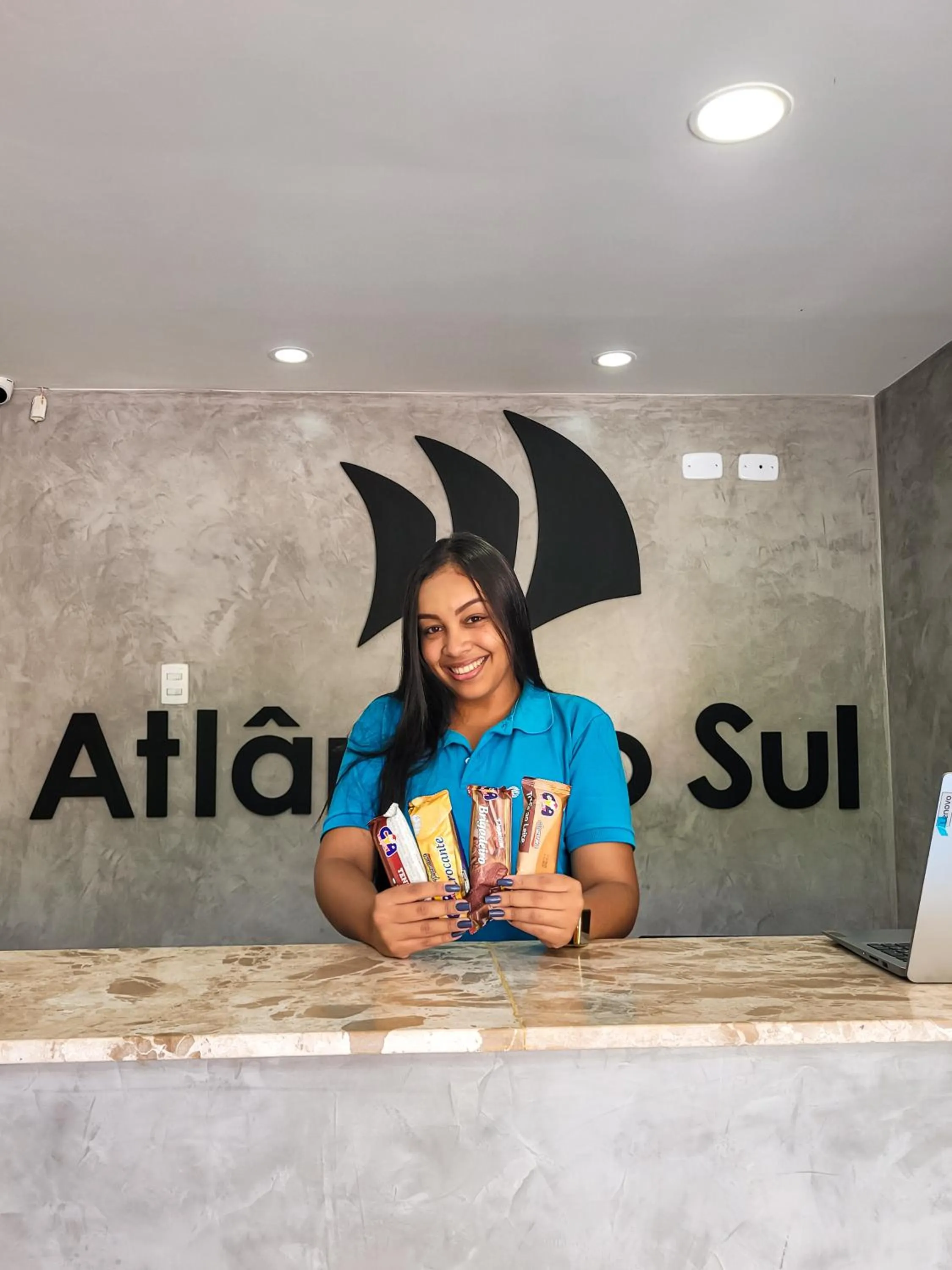 Lobby or reception in Atlântico Sul Hotel