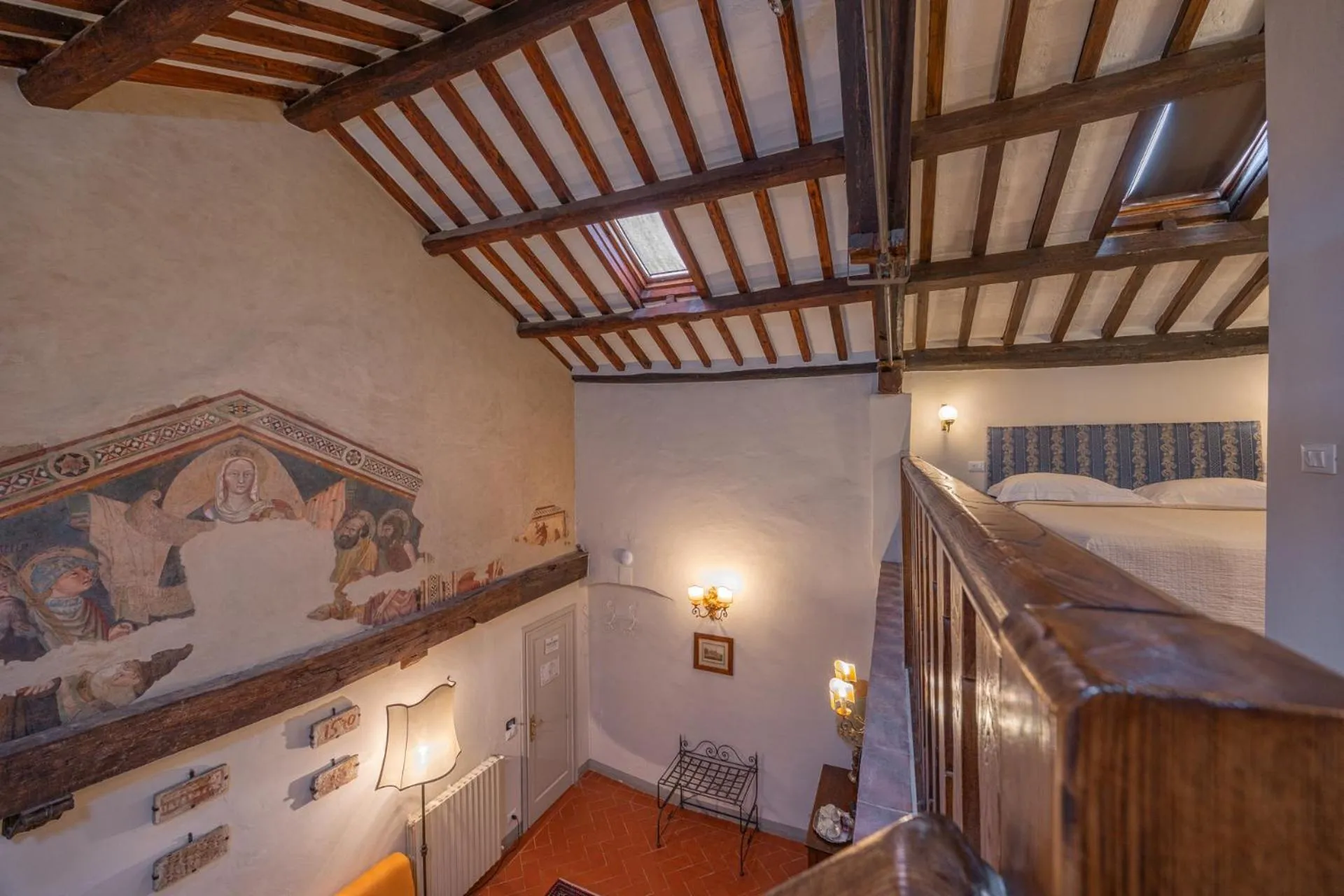 Decorative detail, Bed in Hotel San Michele