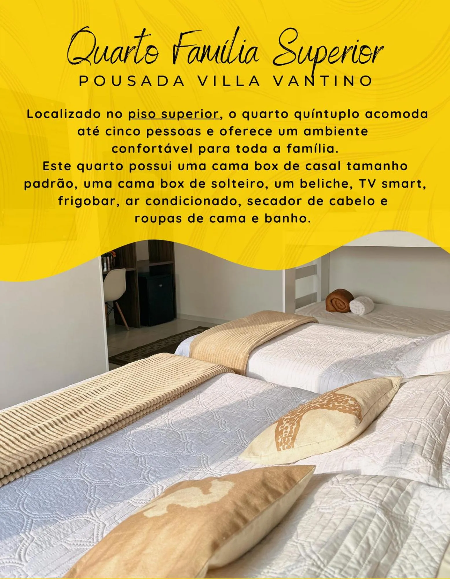 Text overlay, Bed in Pousada Villa Vantino