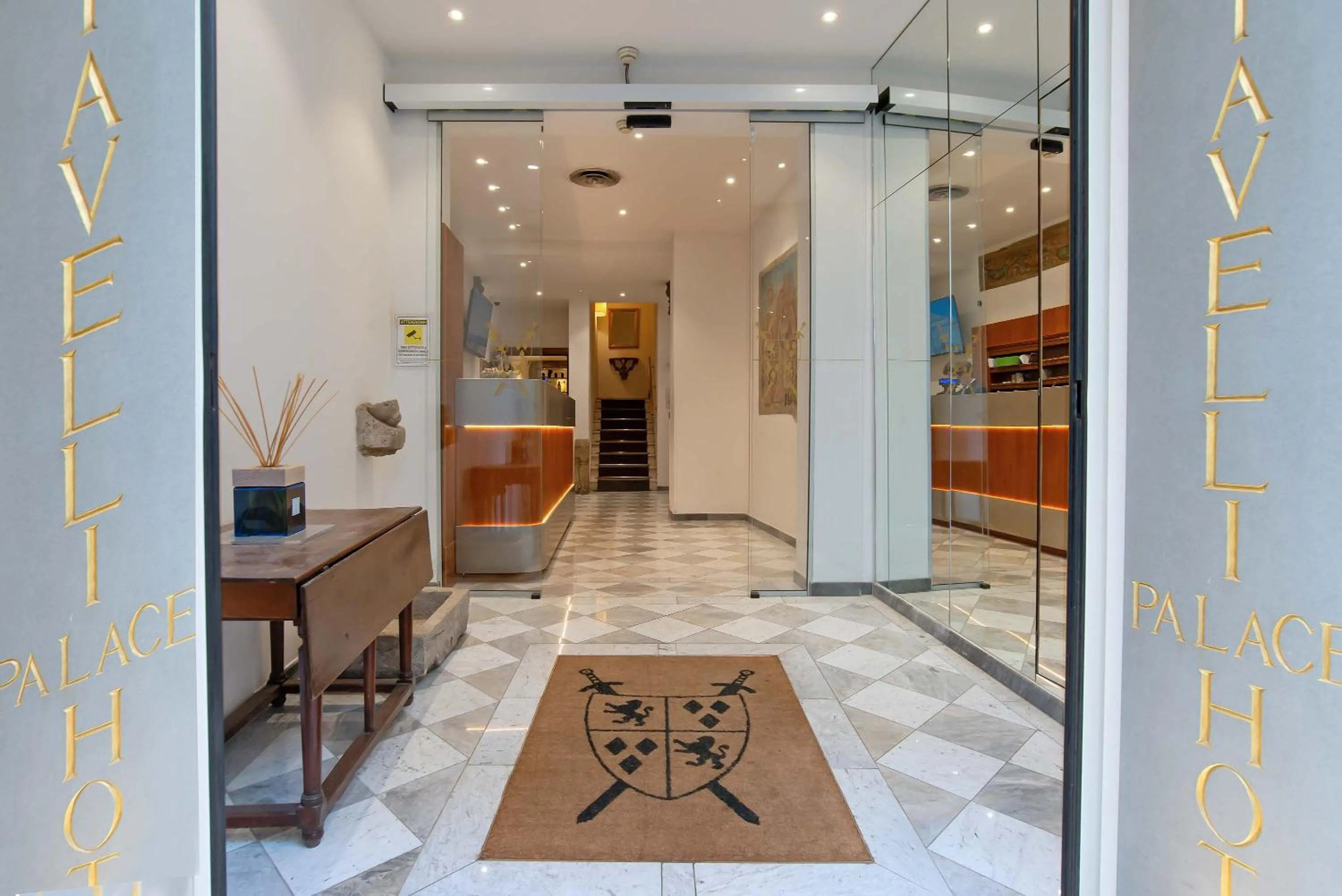 Lobby or reception in Hotel Machiavelli Palace