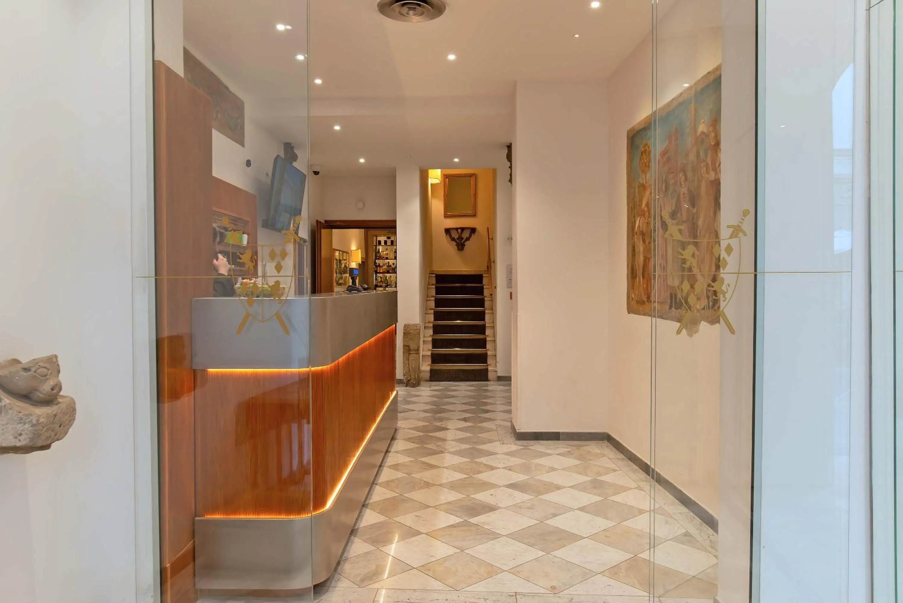 Lobby or reception in Hotel Machiavelli Palace