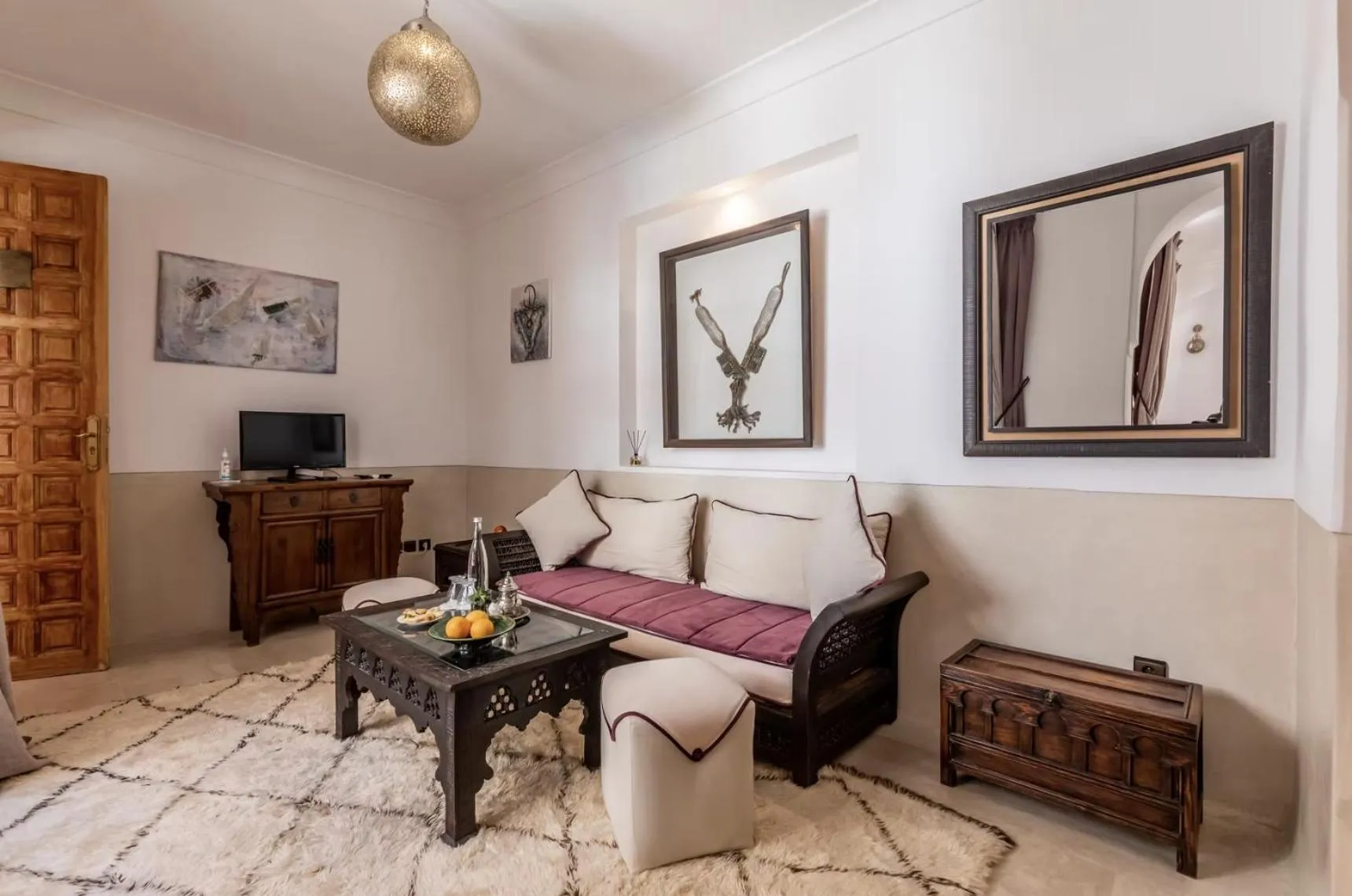 Seating area in Riad Kahena