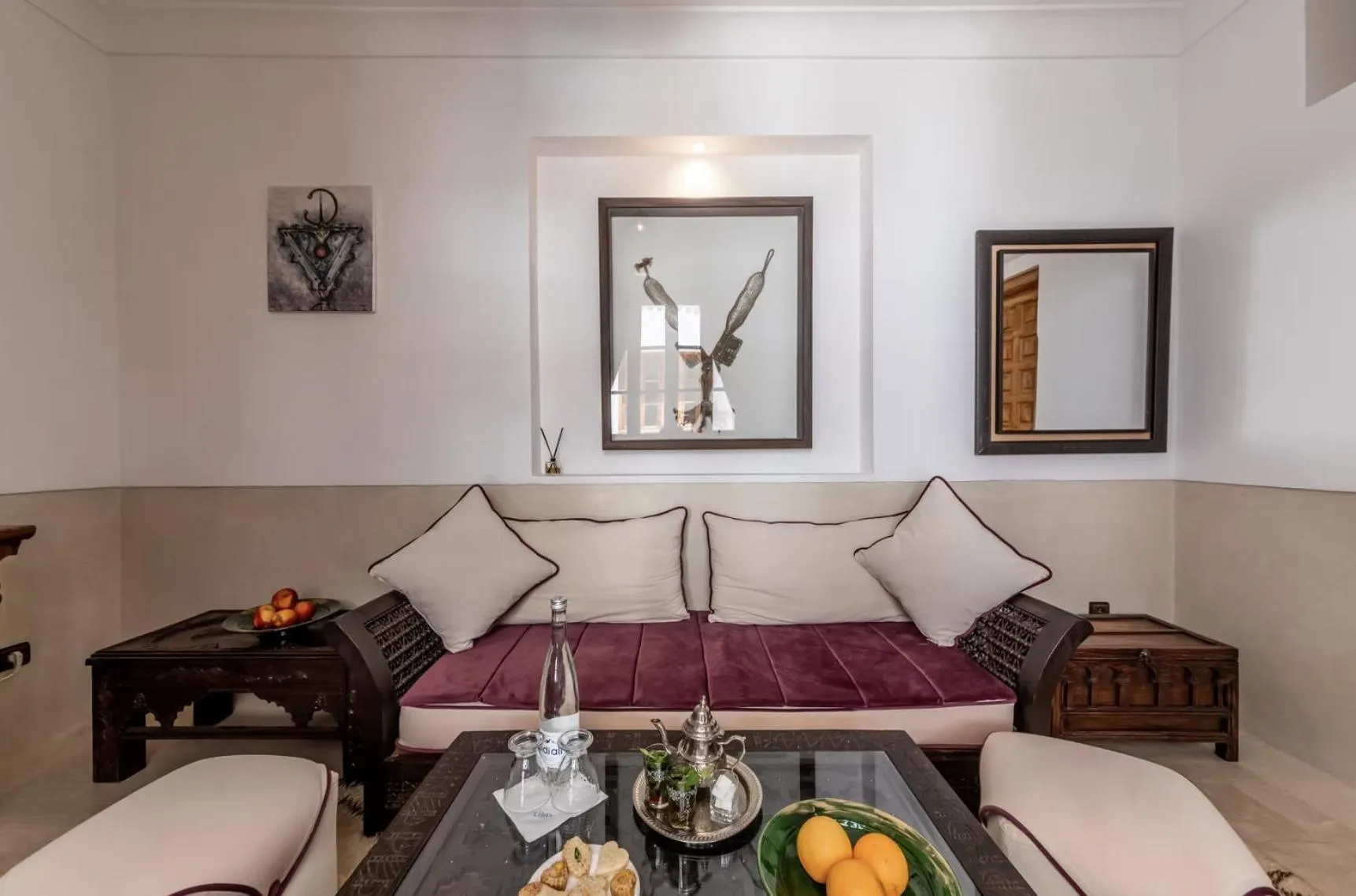 Seating area in Riad Kahena