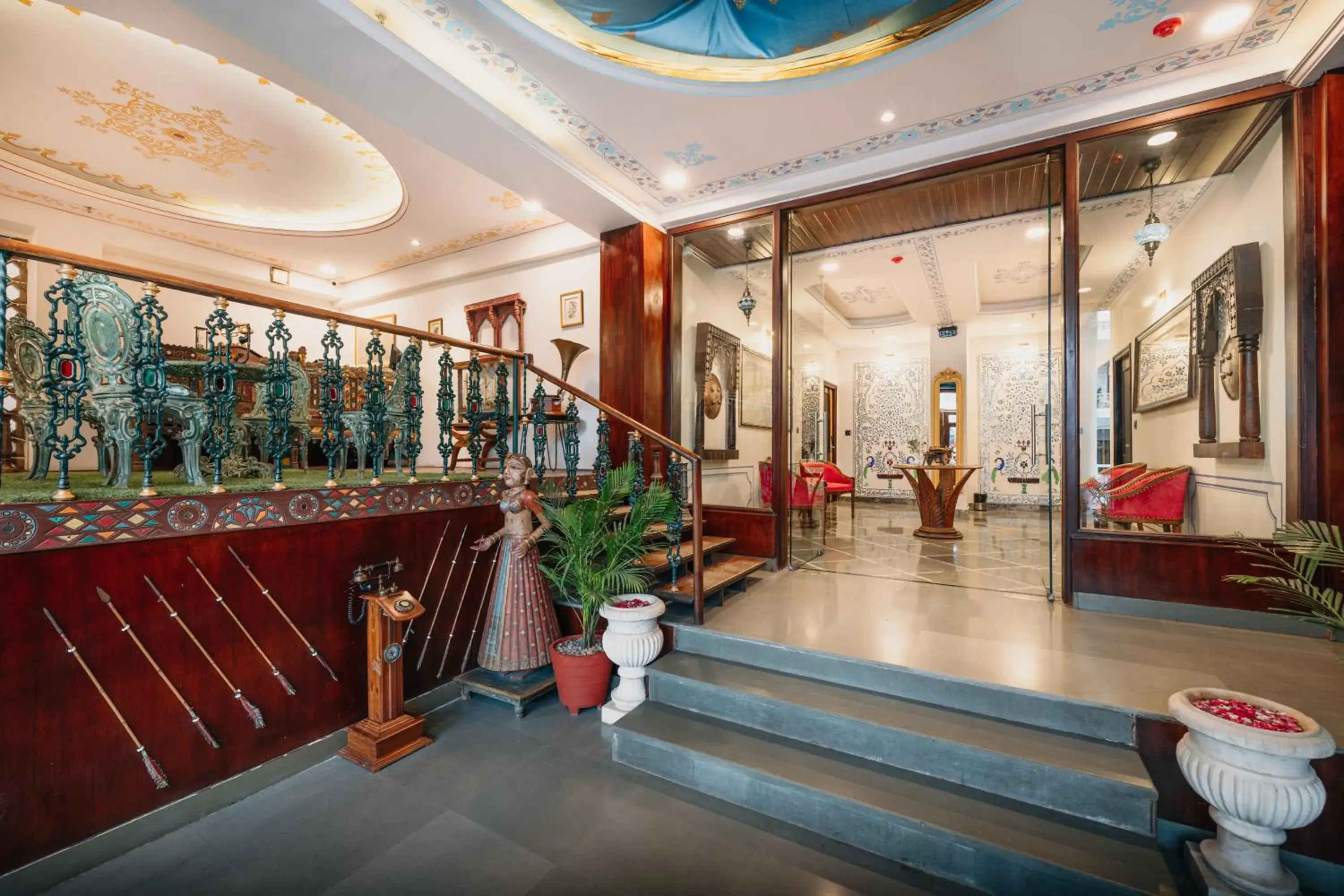 Lobby or reception in The Chronicles - Near the Lake Pichola Udaipur Lobby or reception in The Chronicles - Near the Lake Pichola Udaipur