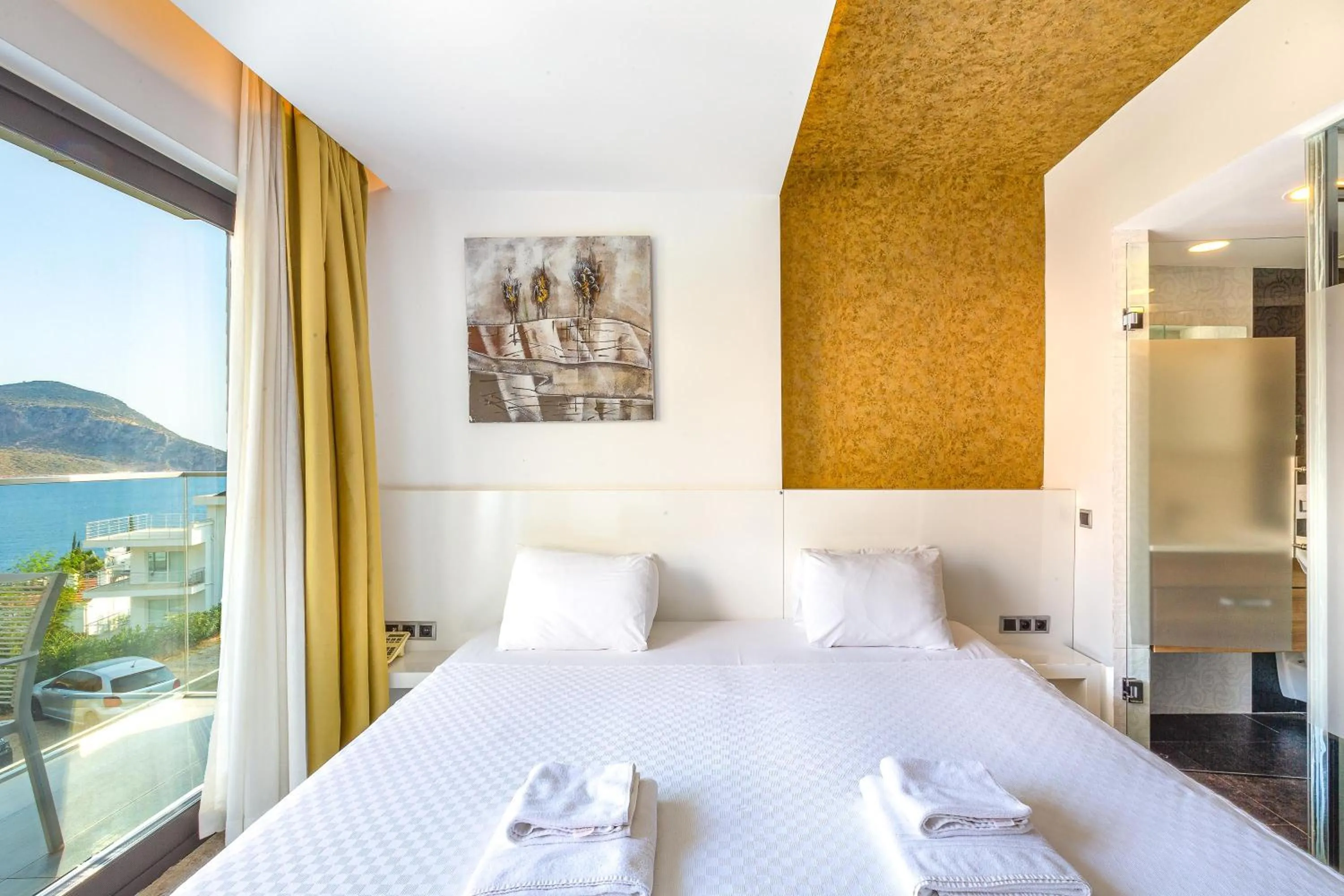 Bed in Rhapsody Hotel & Spa Kalkan
