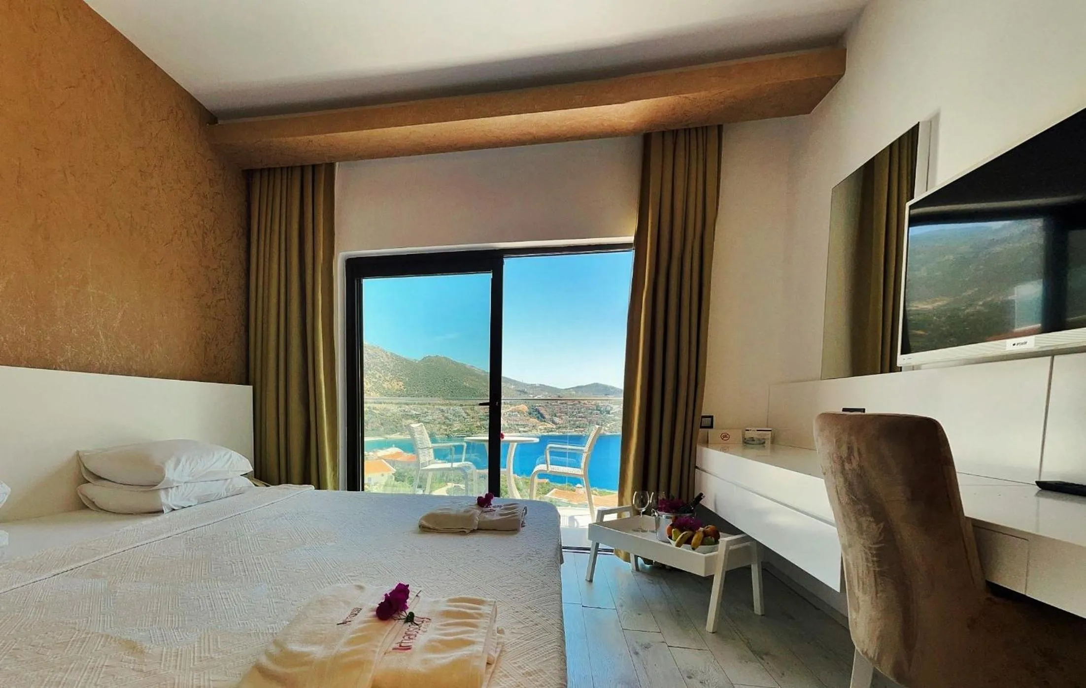 Photo of the whole room, Bed in Rhapsody Hotel & Spa Kalkan