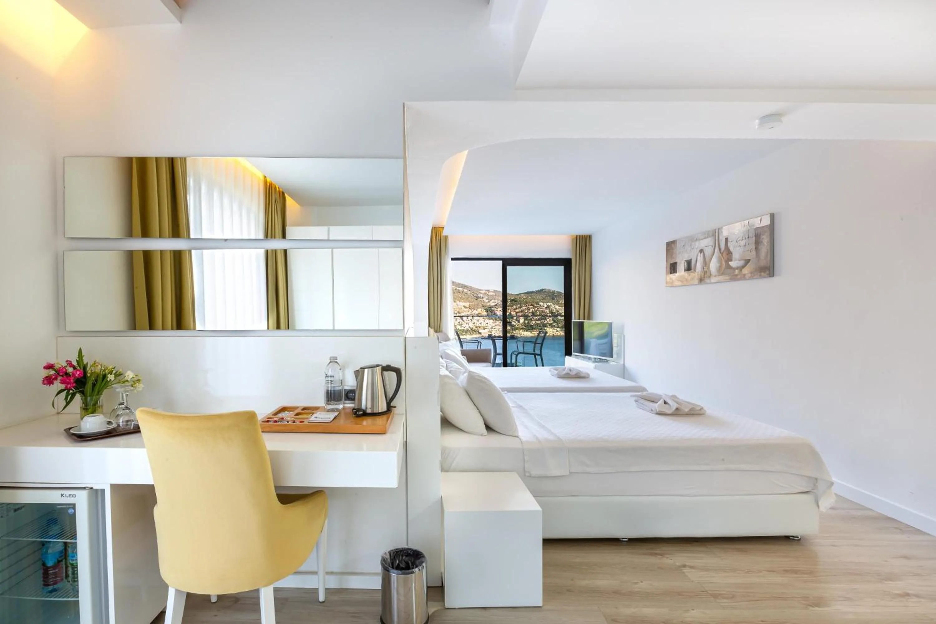 Bed in Rhapsody Hotel & Spa Kalkan