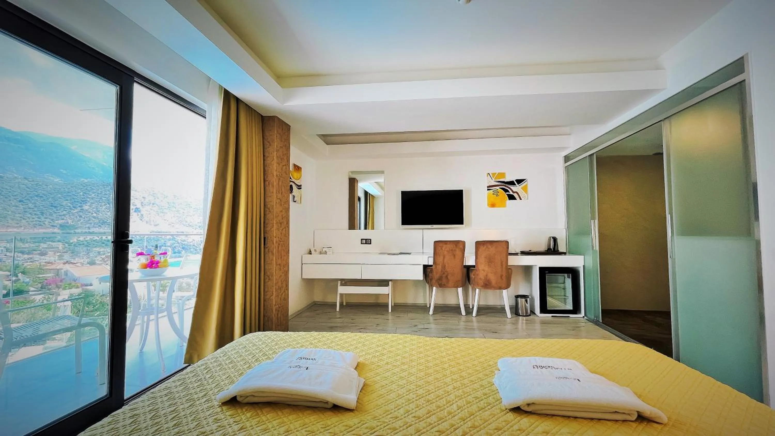 Photo of the whole room, Bed in Rhapsody Hotel & Spa Kalkan