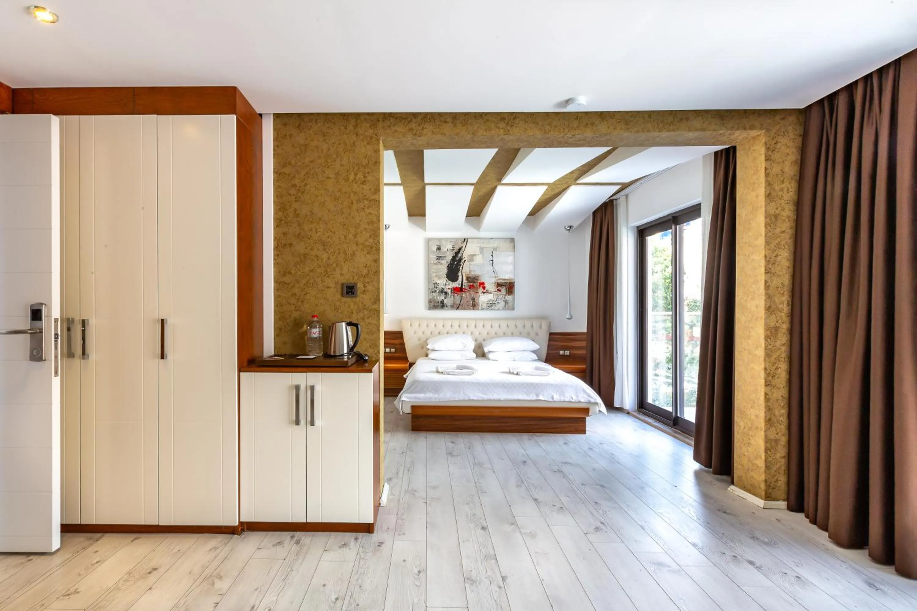 Bed in Rhapsody Hotel & Spa Kalkan