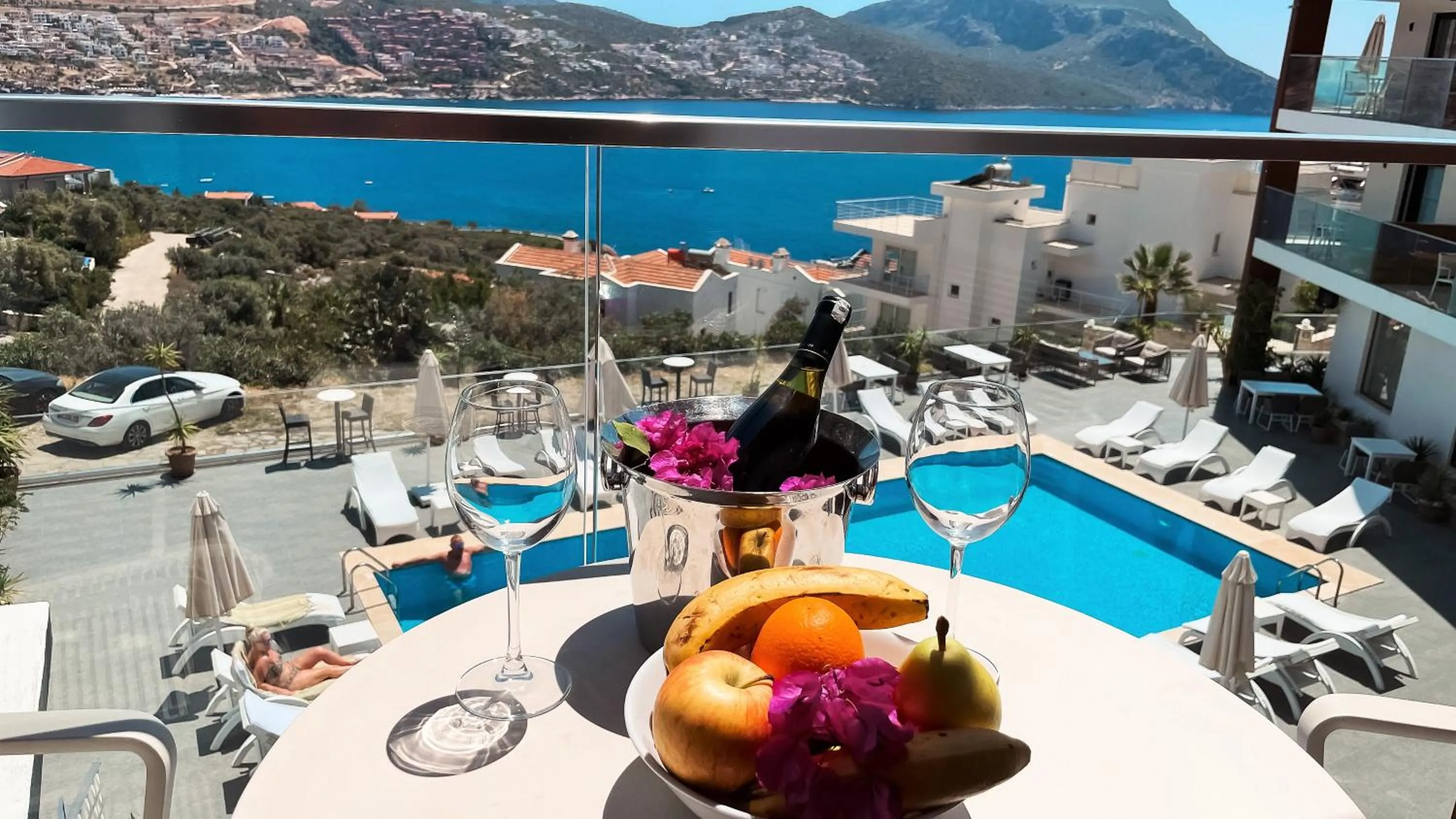 Pool view in Rhapsody Hotel & Spa Kalkan