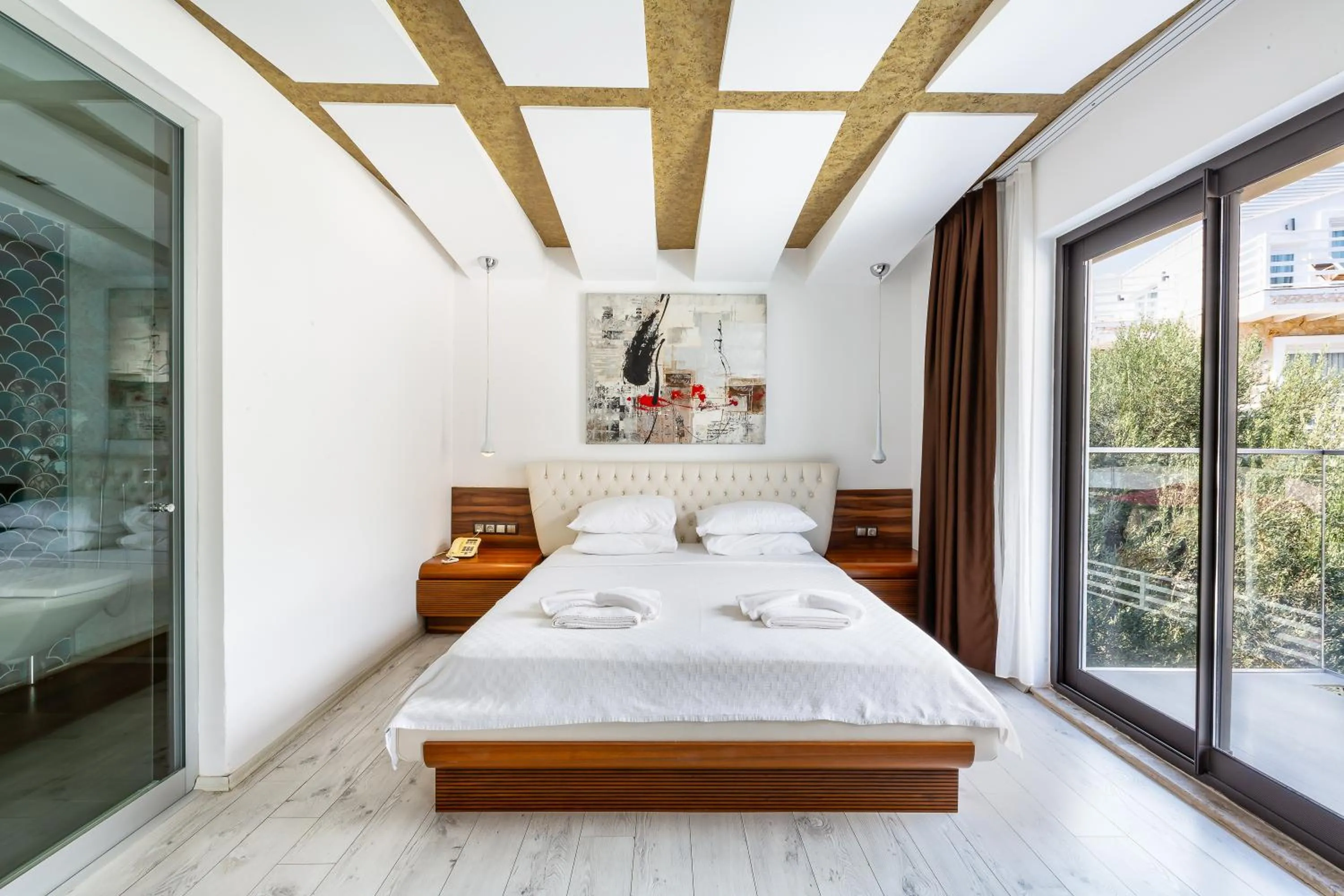 Bed in Rhapsody Hotel & Spa Kalkan