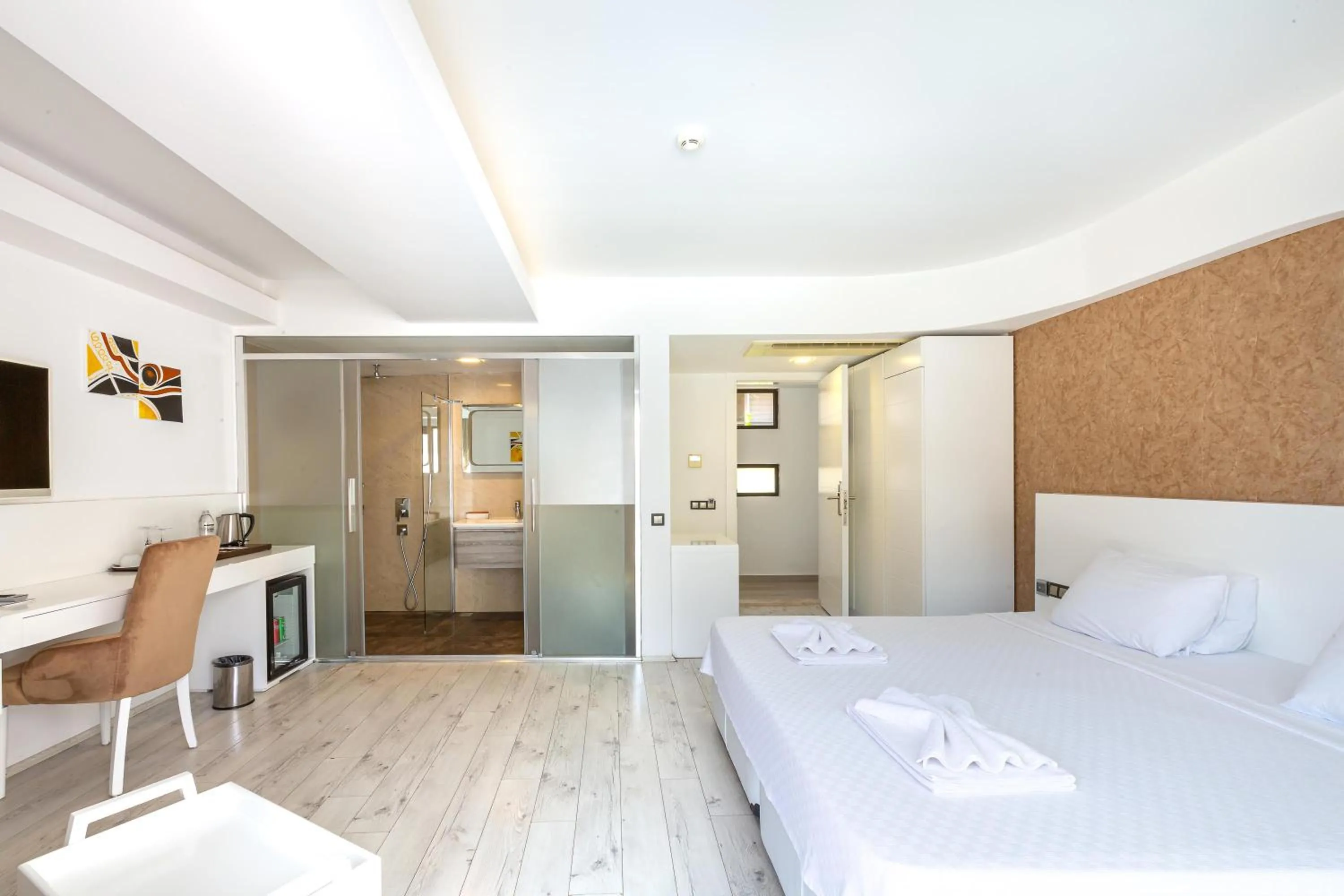Bed in Rhapsody Hotel & Spa Kalkan