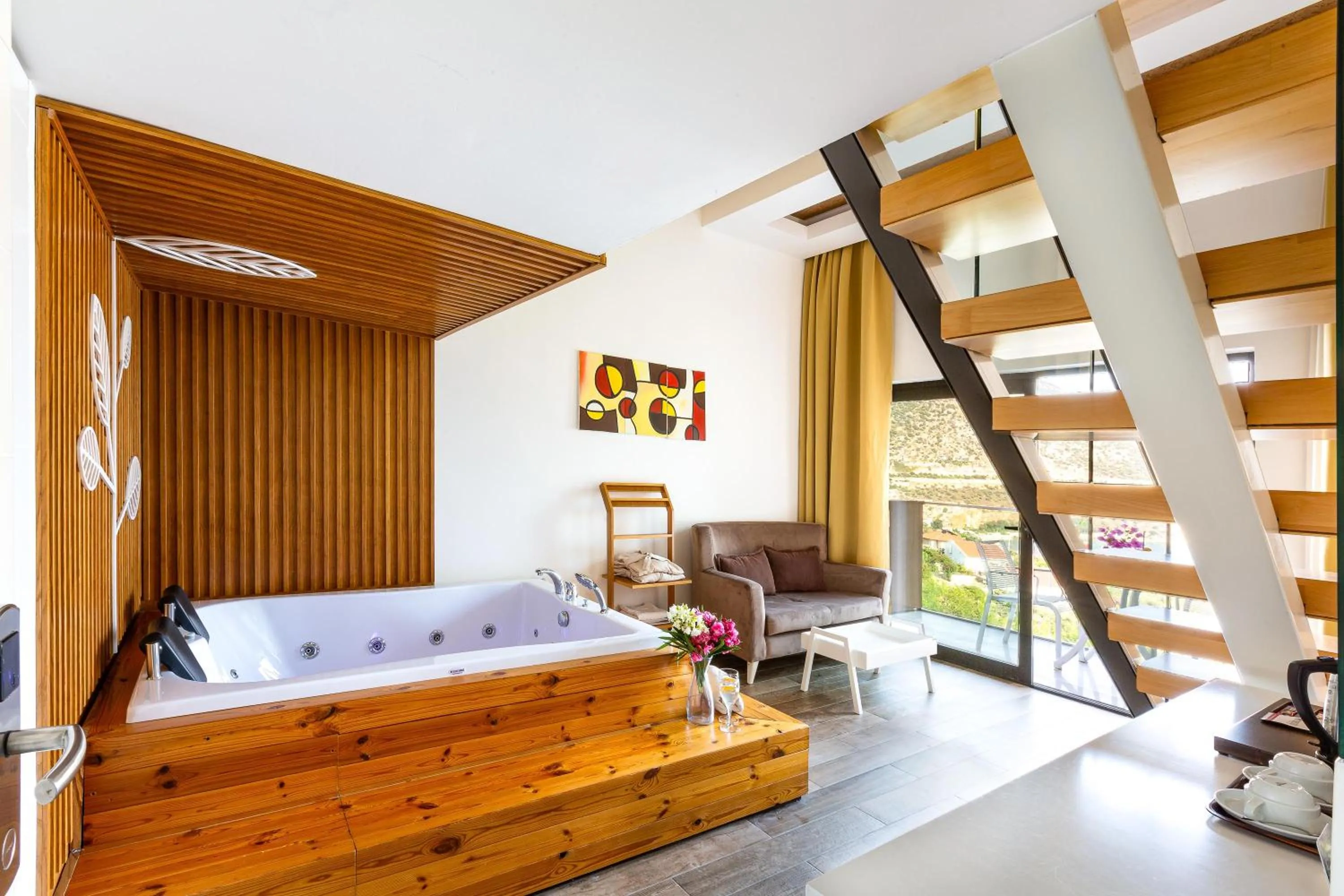 Hot Tub, Bed in Rhapsody Hotel & Spa Kalkan