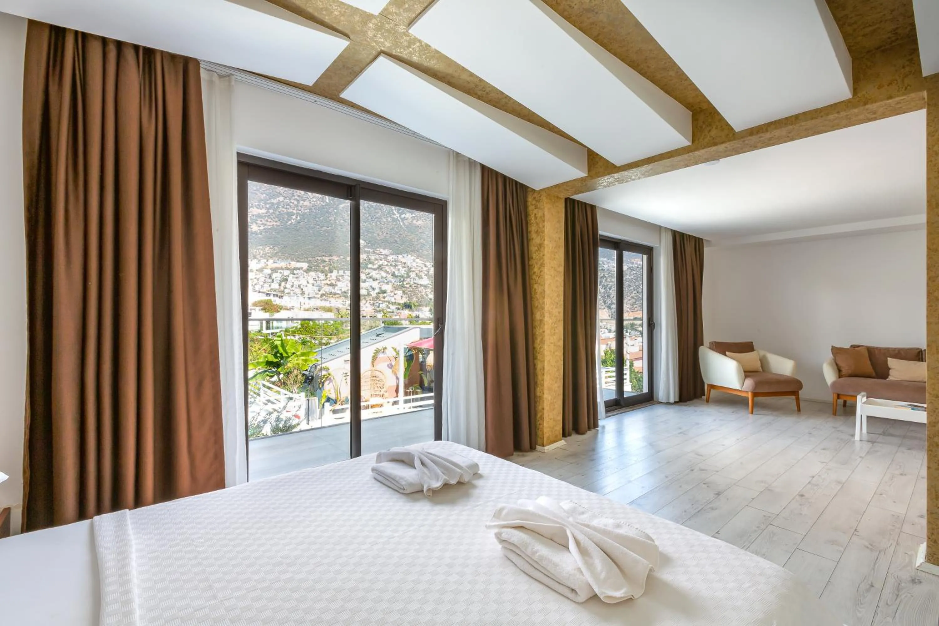 Bed in Rhapsody Hotel & Spa Kalkan