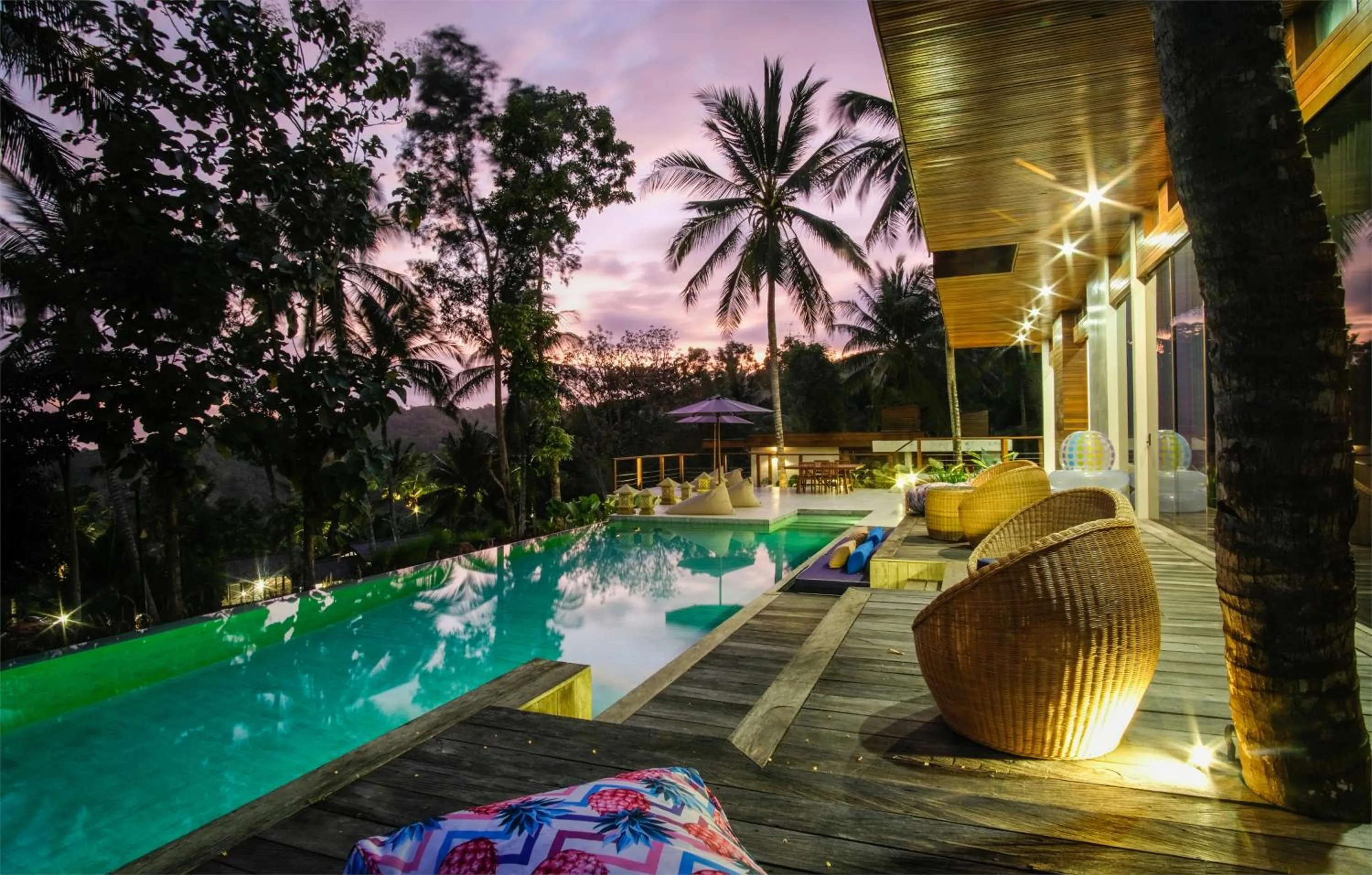 Pool view in EMHILL Estate Lombok