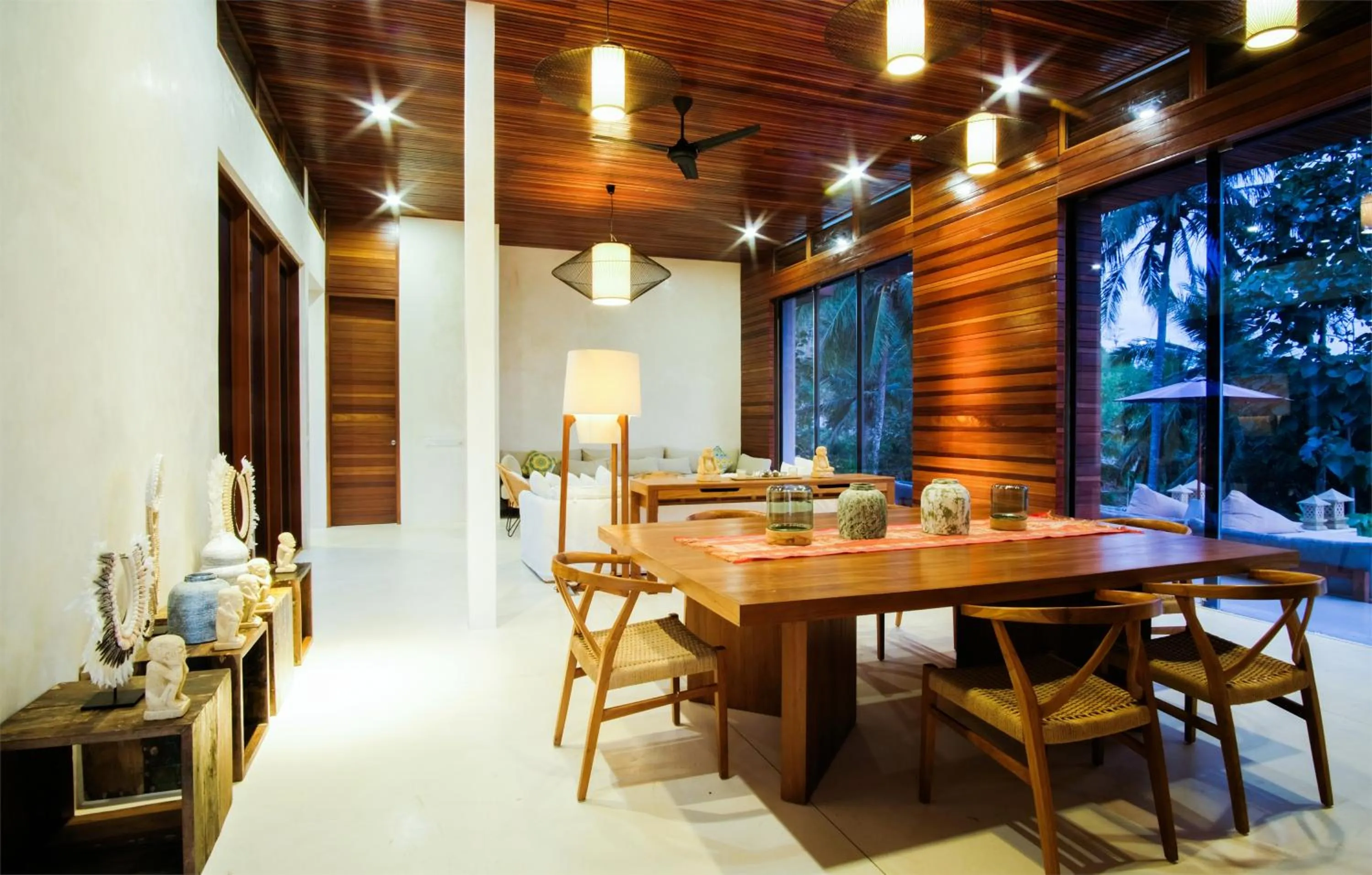 Dining area in EMHILL Estate Lombok