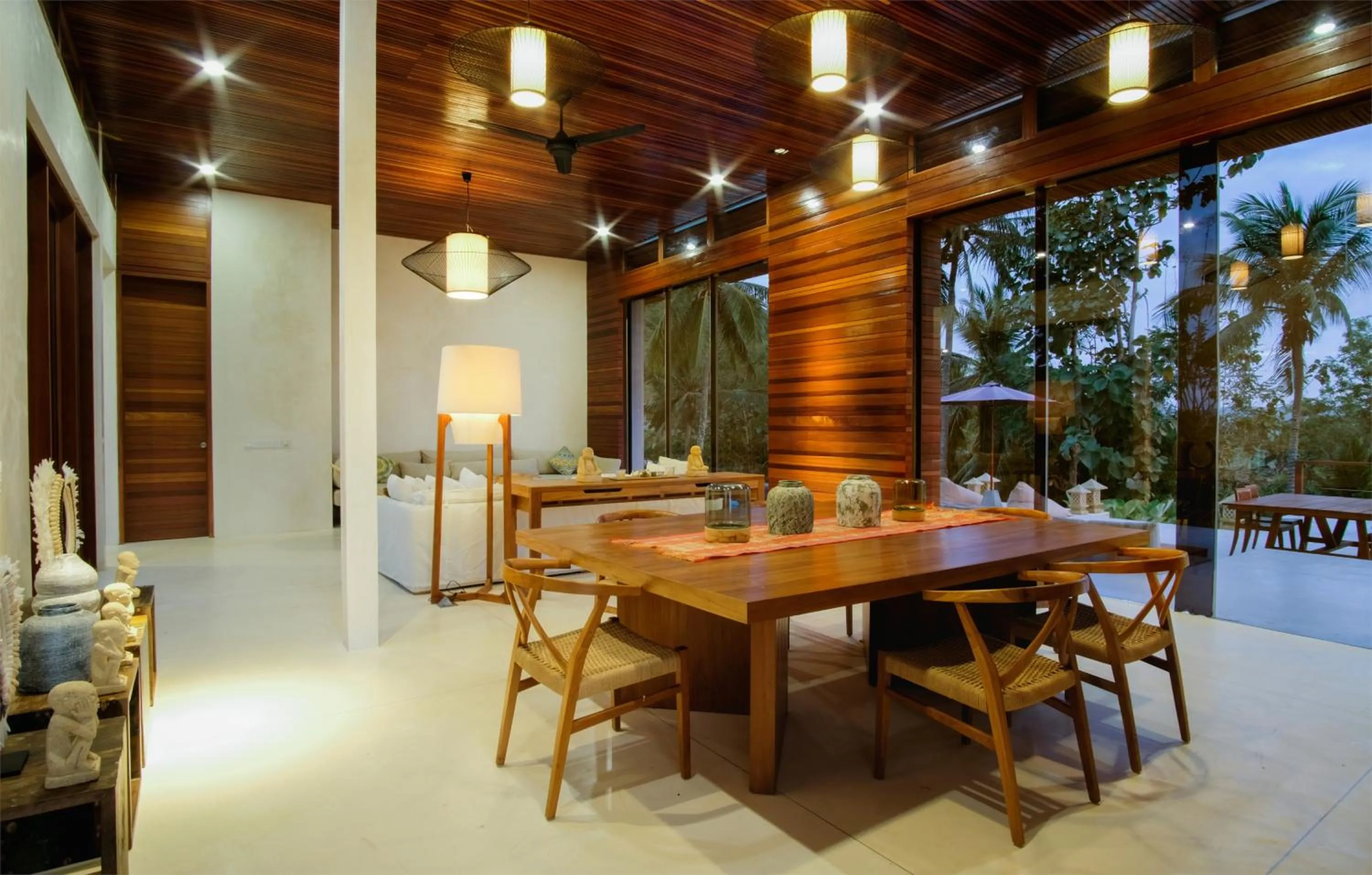 Dining area in EMHILL Estate Lombok