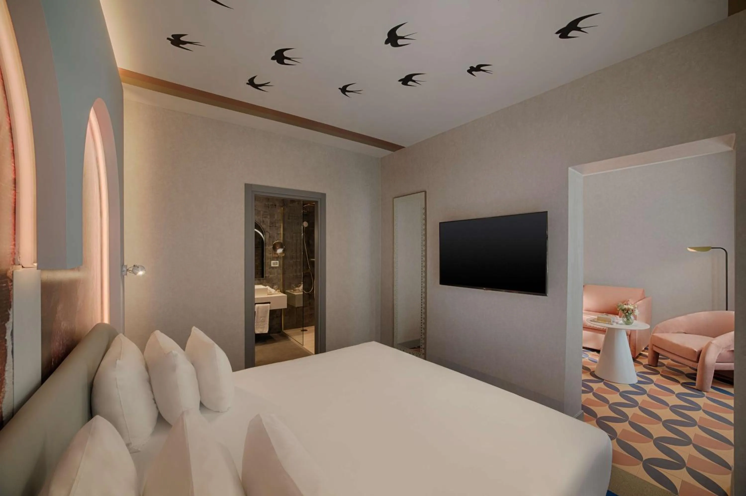 Bedroom, Bed in nhow Roma