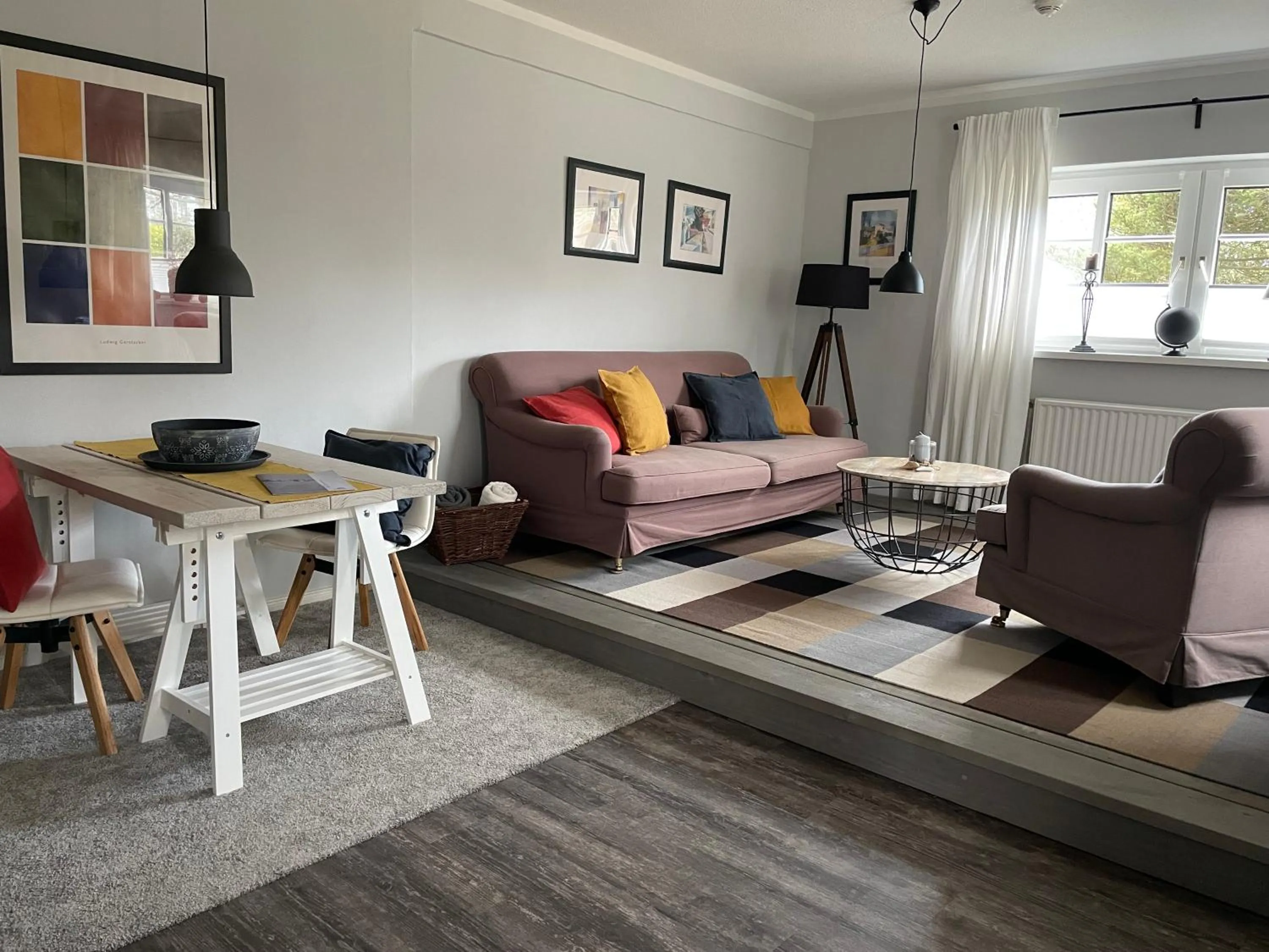 Living room in Friesen-Lodge Ferienwohnungen