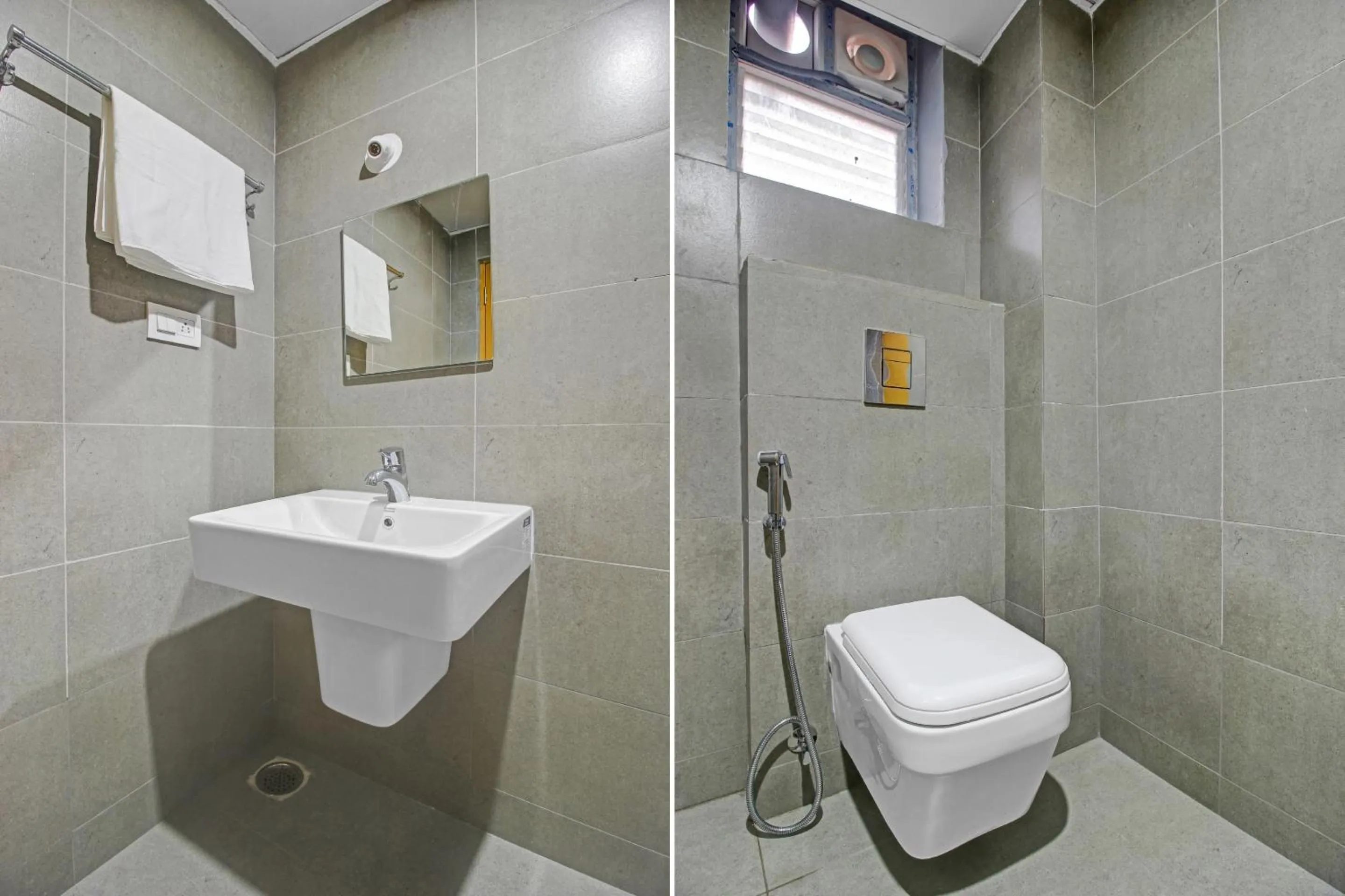 Bathroom in Super Townhouse Whiteridge Gachibowli Near AIG Hospital