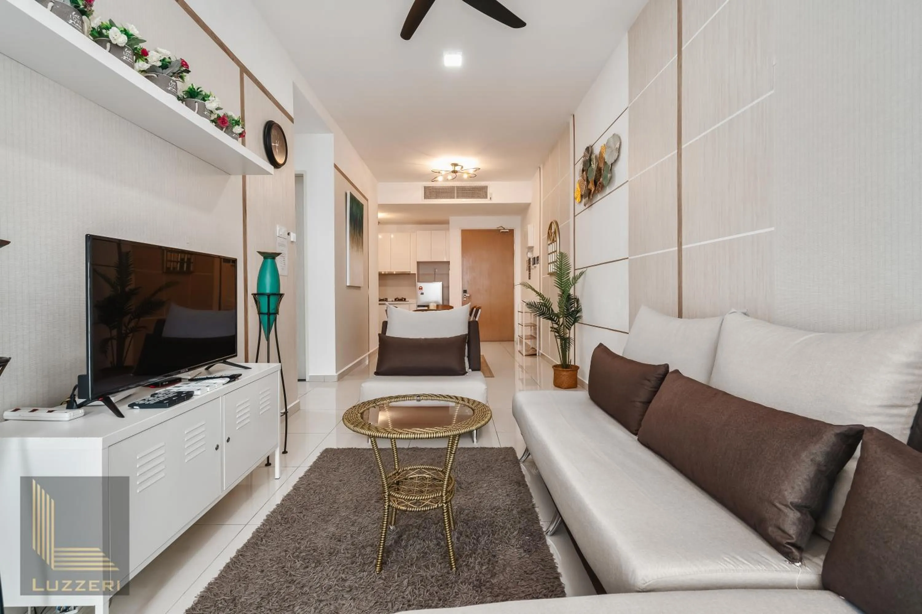 Living room in Legasi Kampung Baru Guesthouse