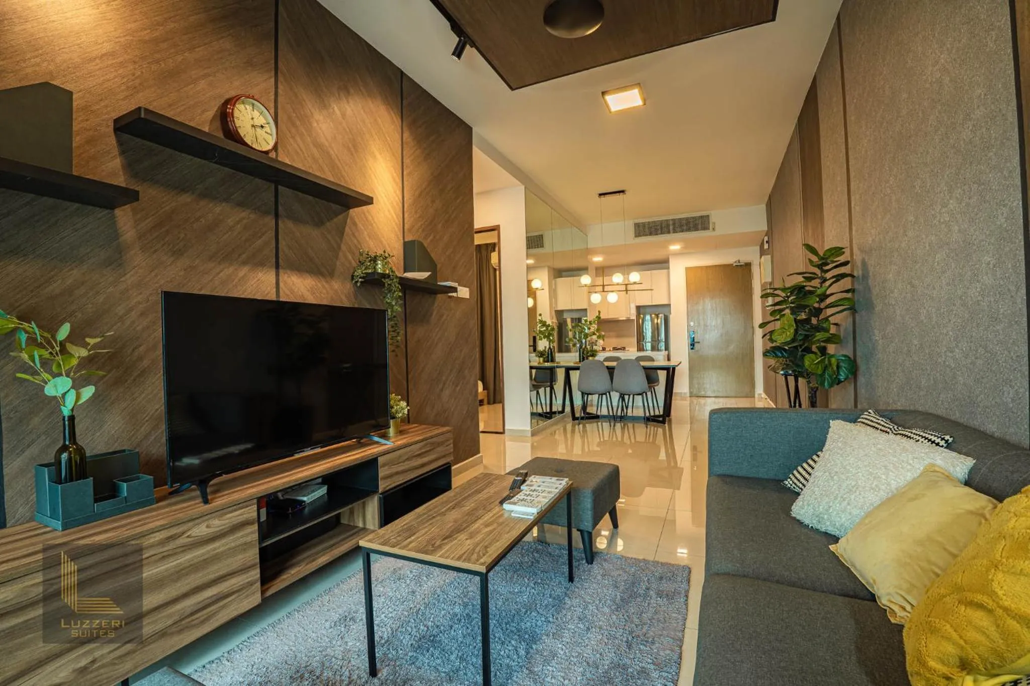 Living room in Legasi Kampung Baru Guesthouse