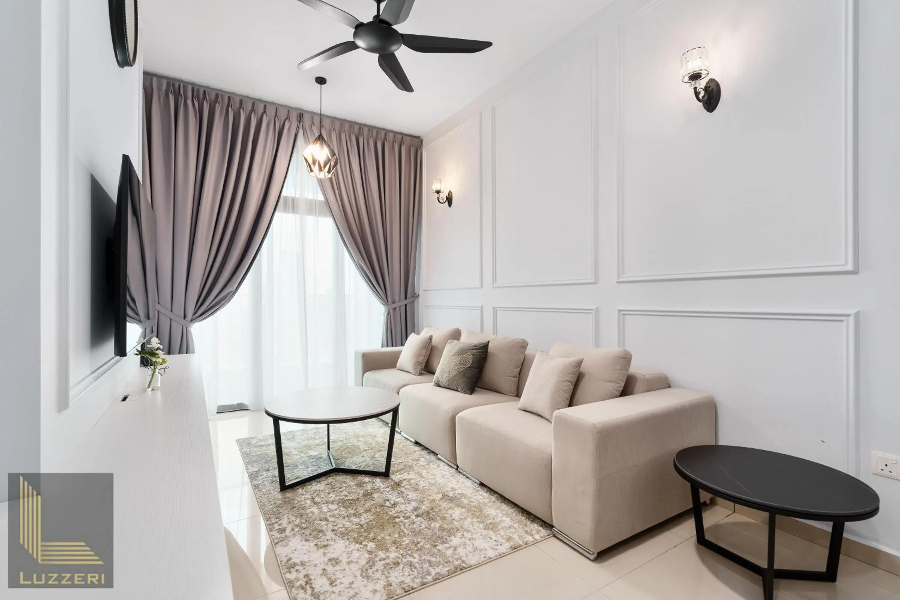 Living room in Legasi Kampung Baru Guesthouse