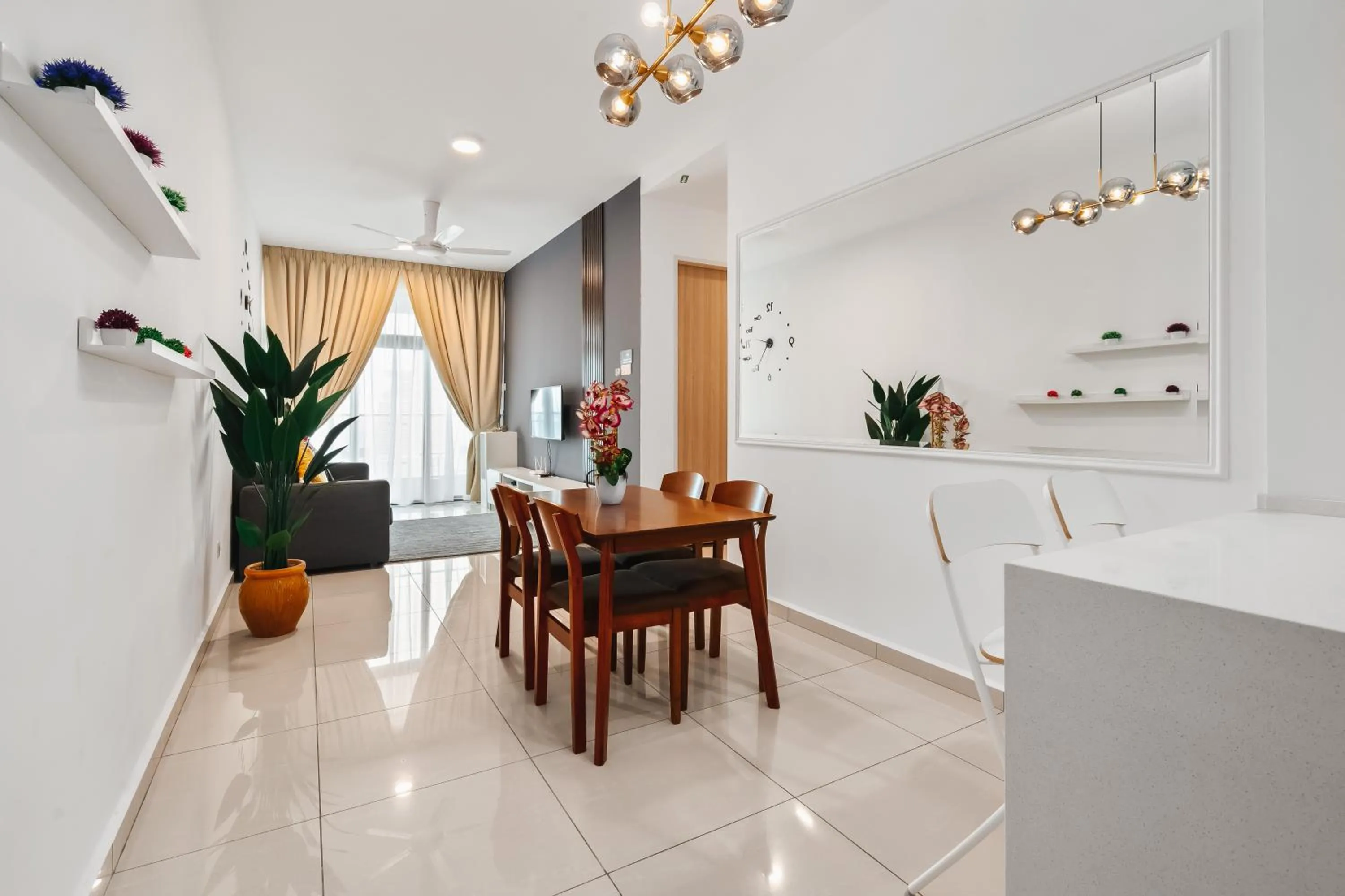 Living room in Legasi Kampung Baru Guesthouse
