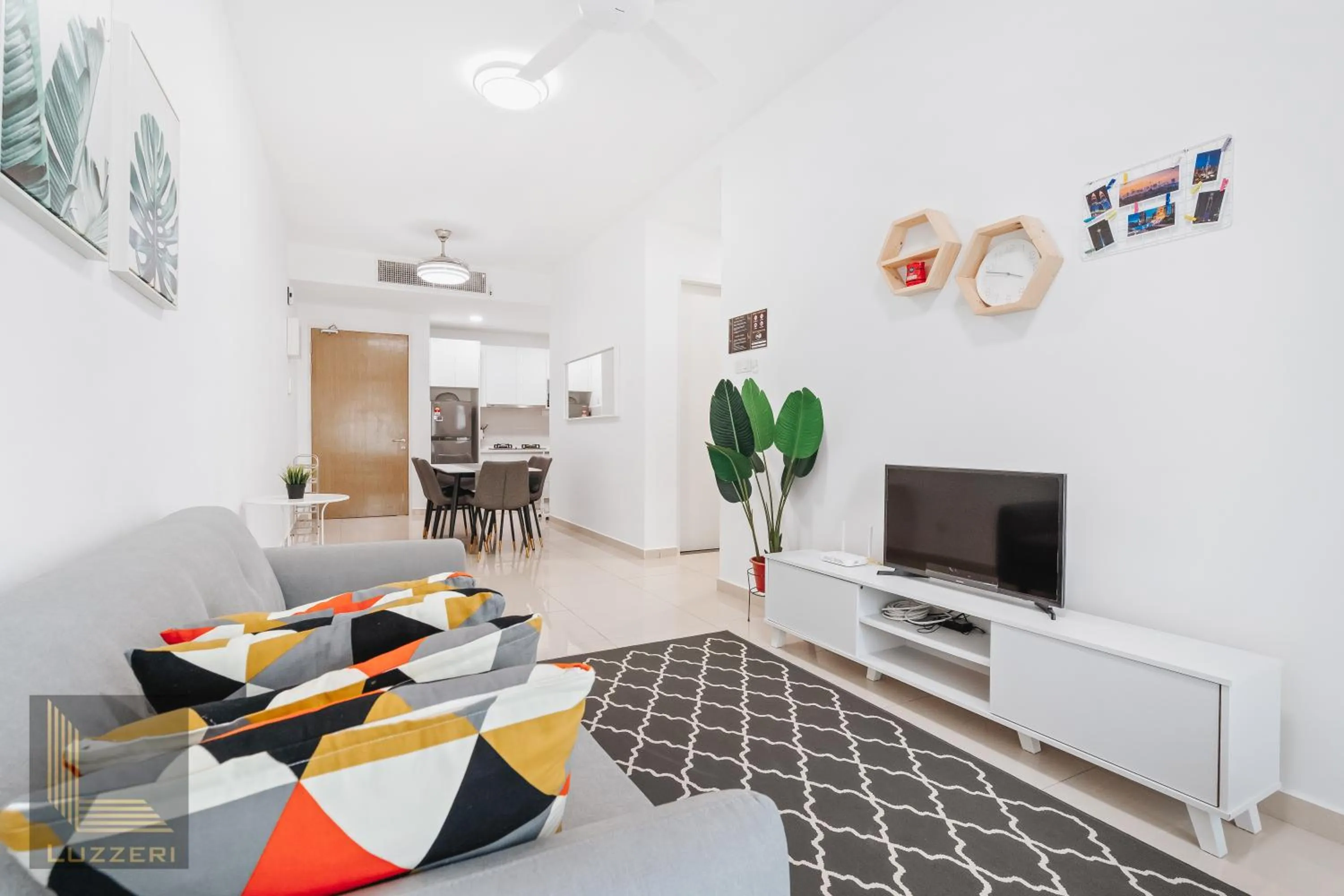 Living room in Legasi Kampung Baru Guesthouse
