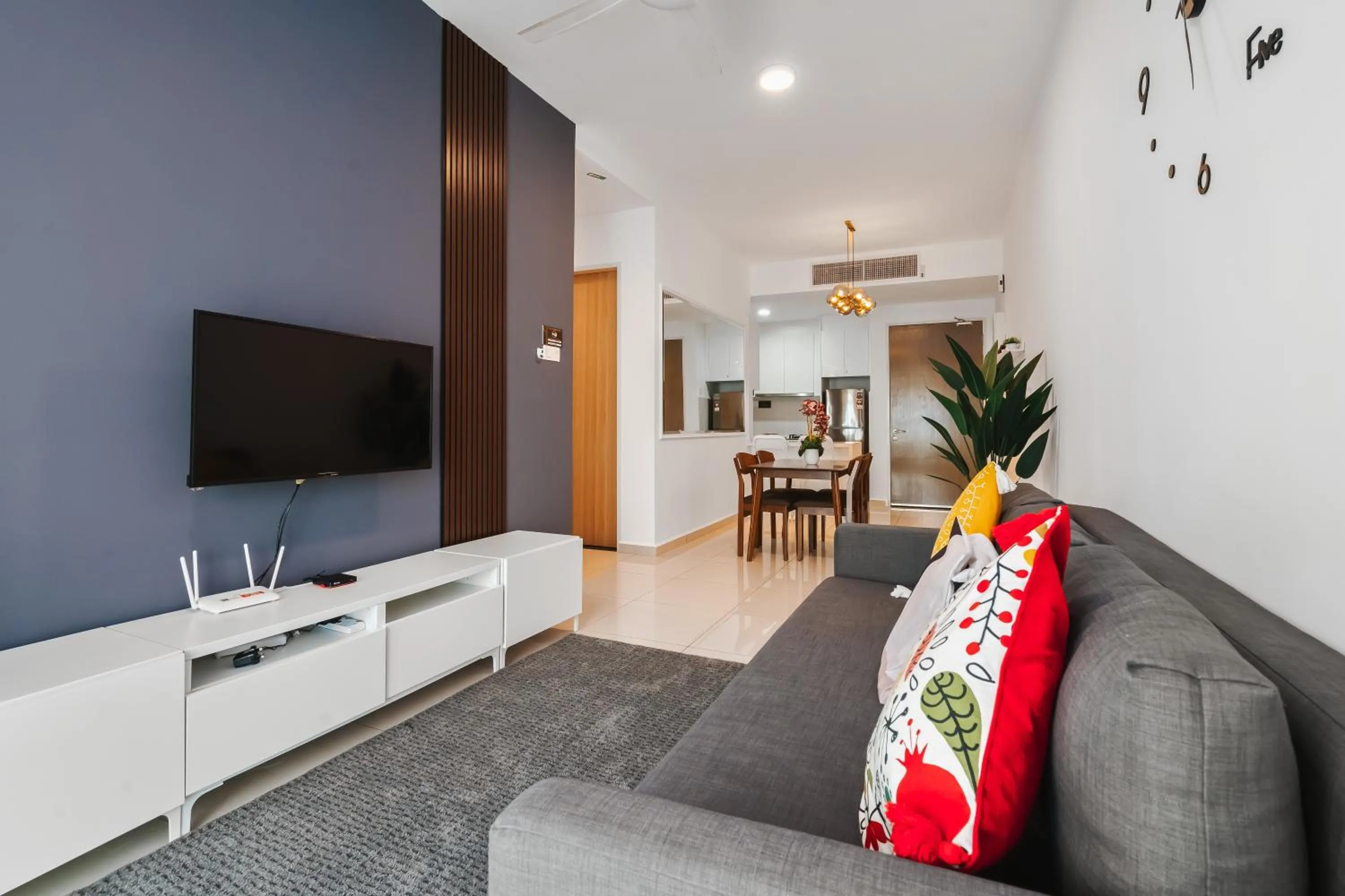 Living room in Legasi Kampung Baru Guesthouse