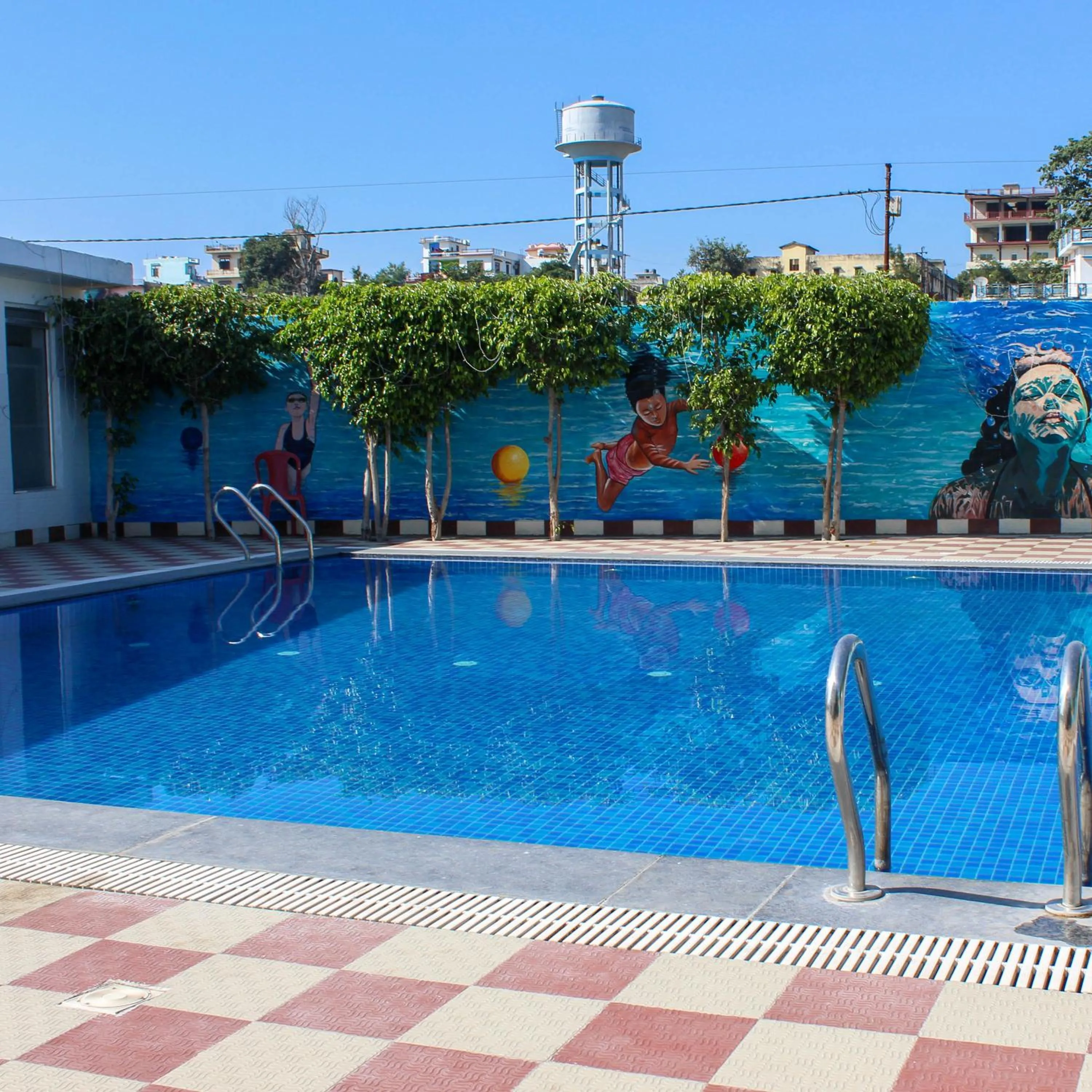 Pool view in INDE Reva Resorts Rishhikesh