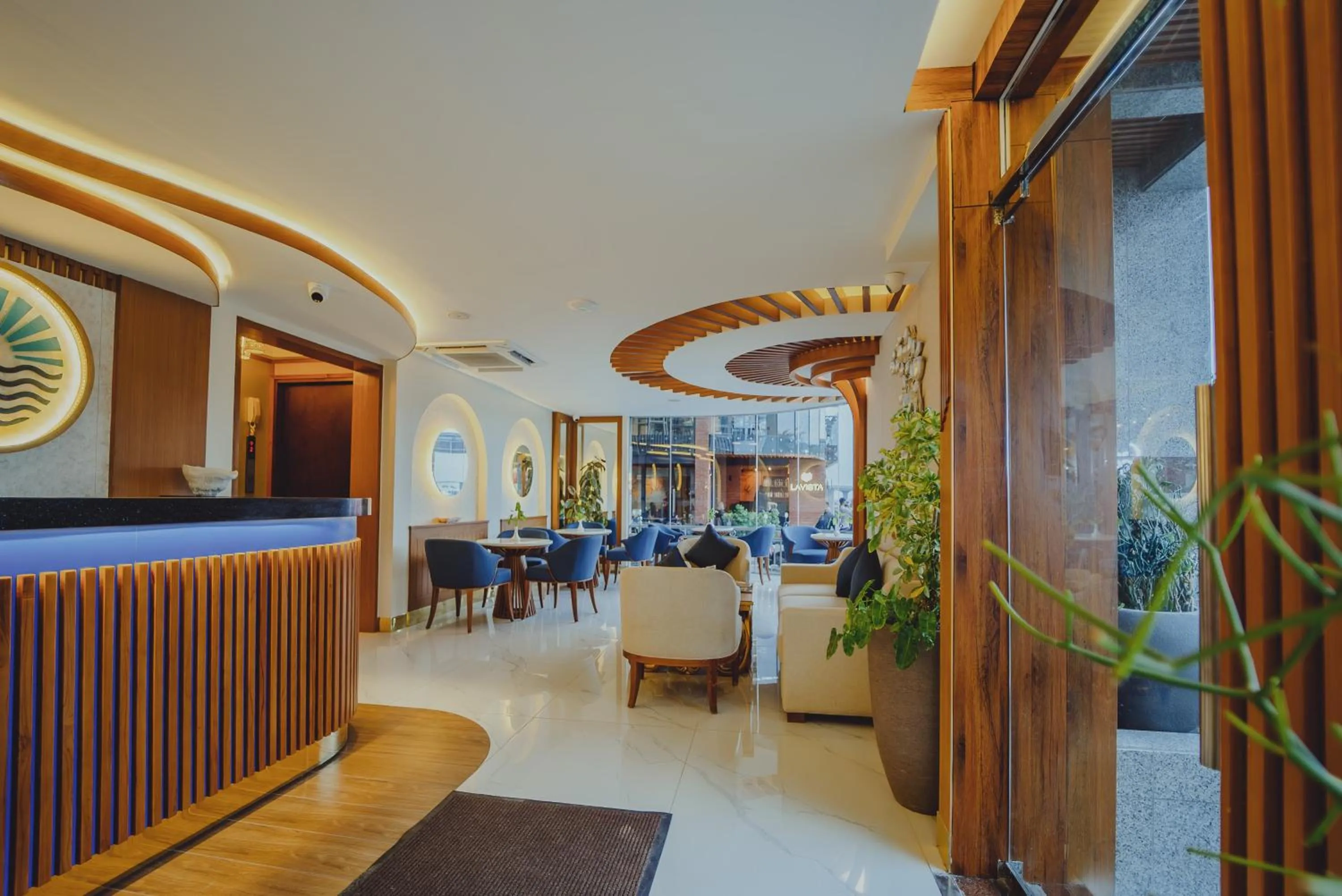 Lobby or reception in UMET Seaview Hotel with Free Airport Pick up and Drop T&C Apply